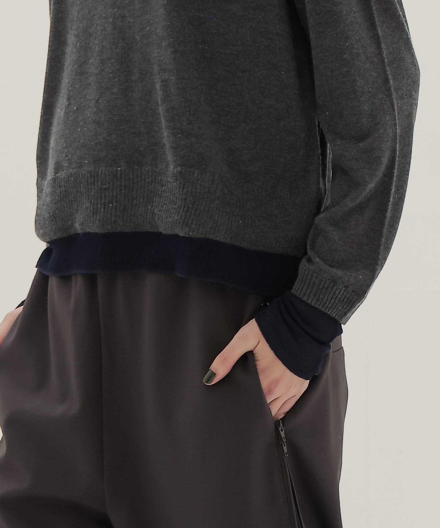 layered high neck pillover