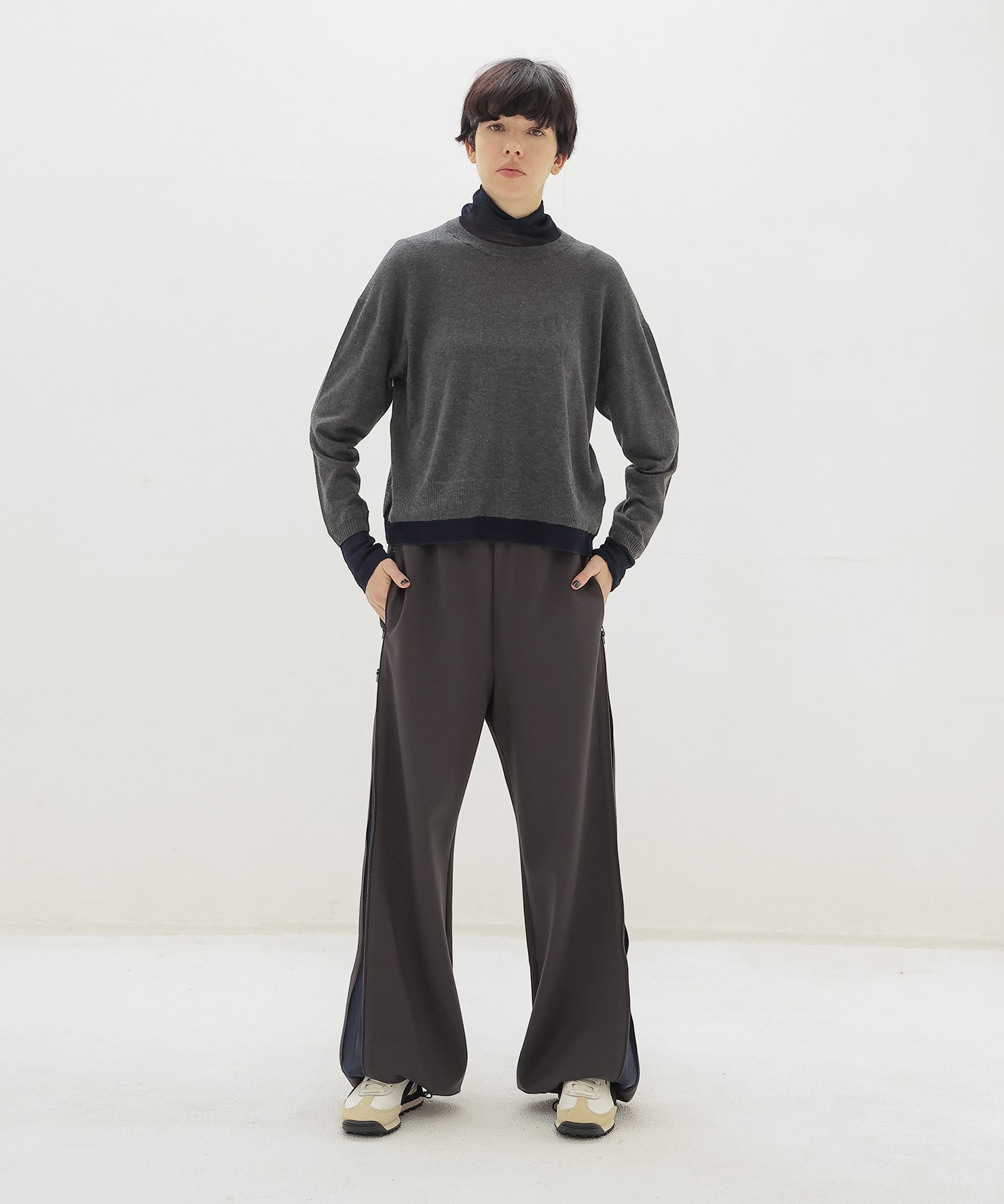 layered high neck pillover