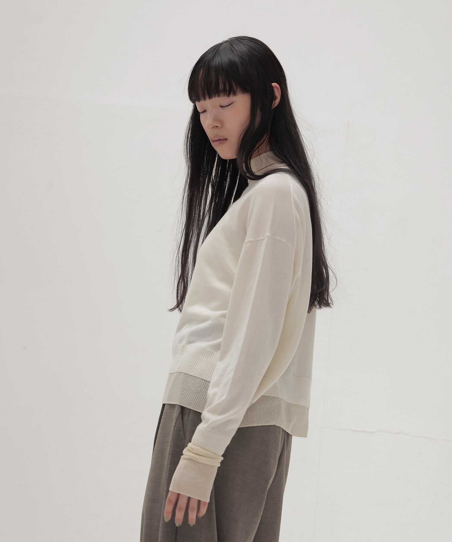 layered high neck pillover