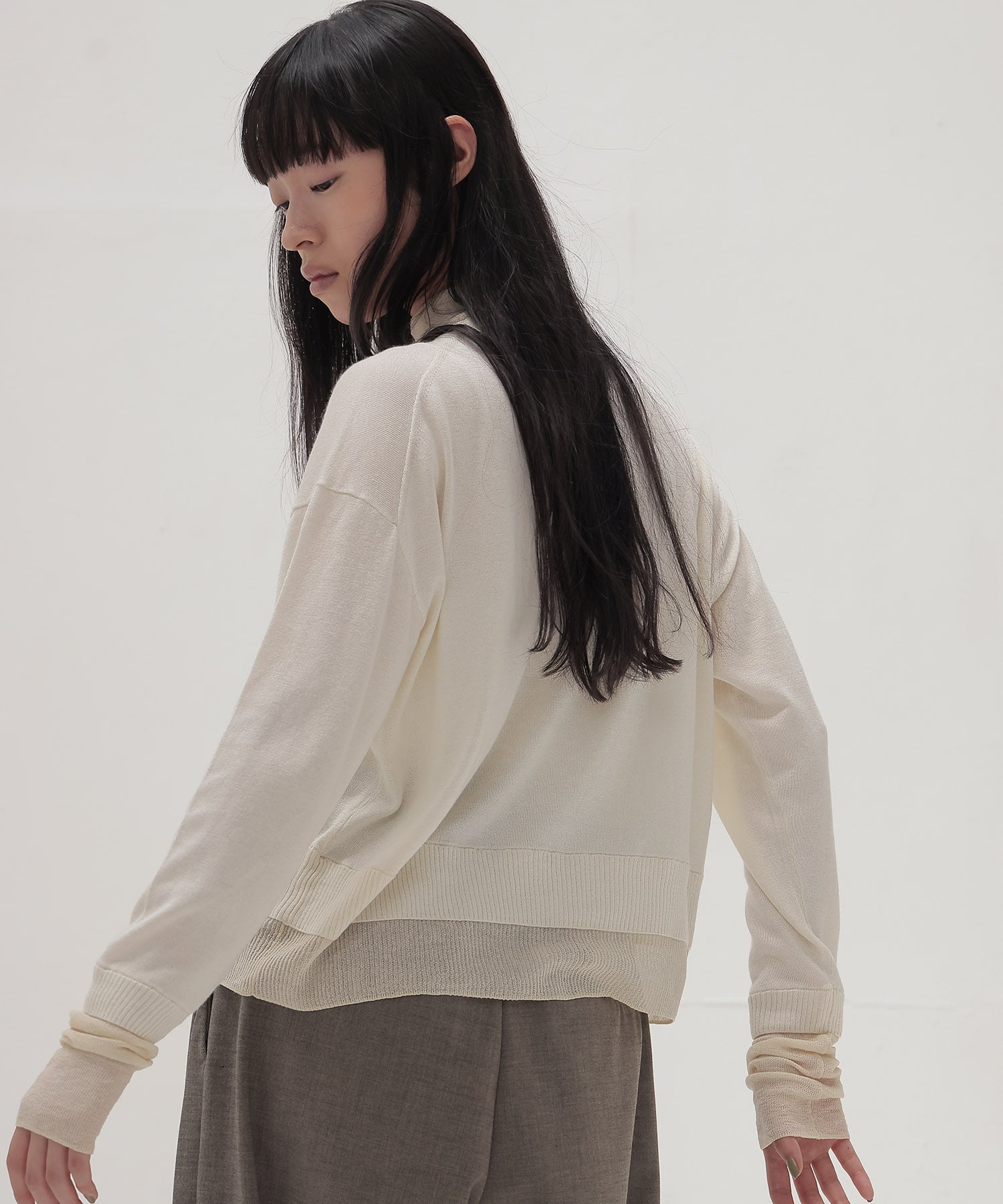 layered high neck pillover