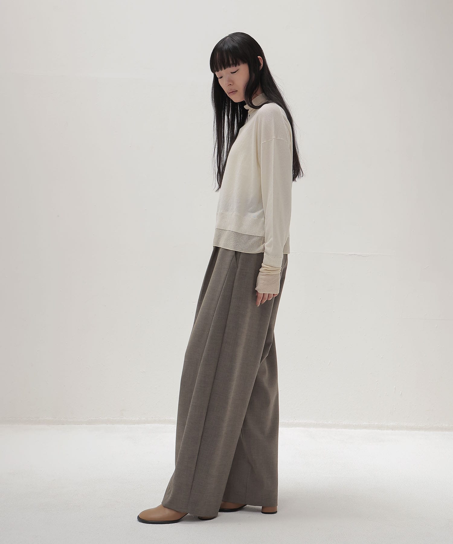 layered high neck pillover