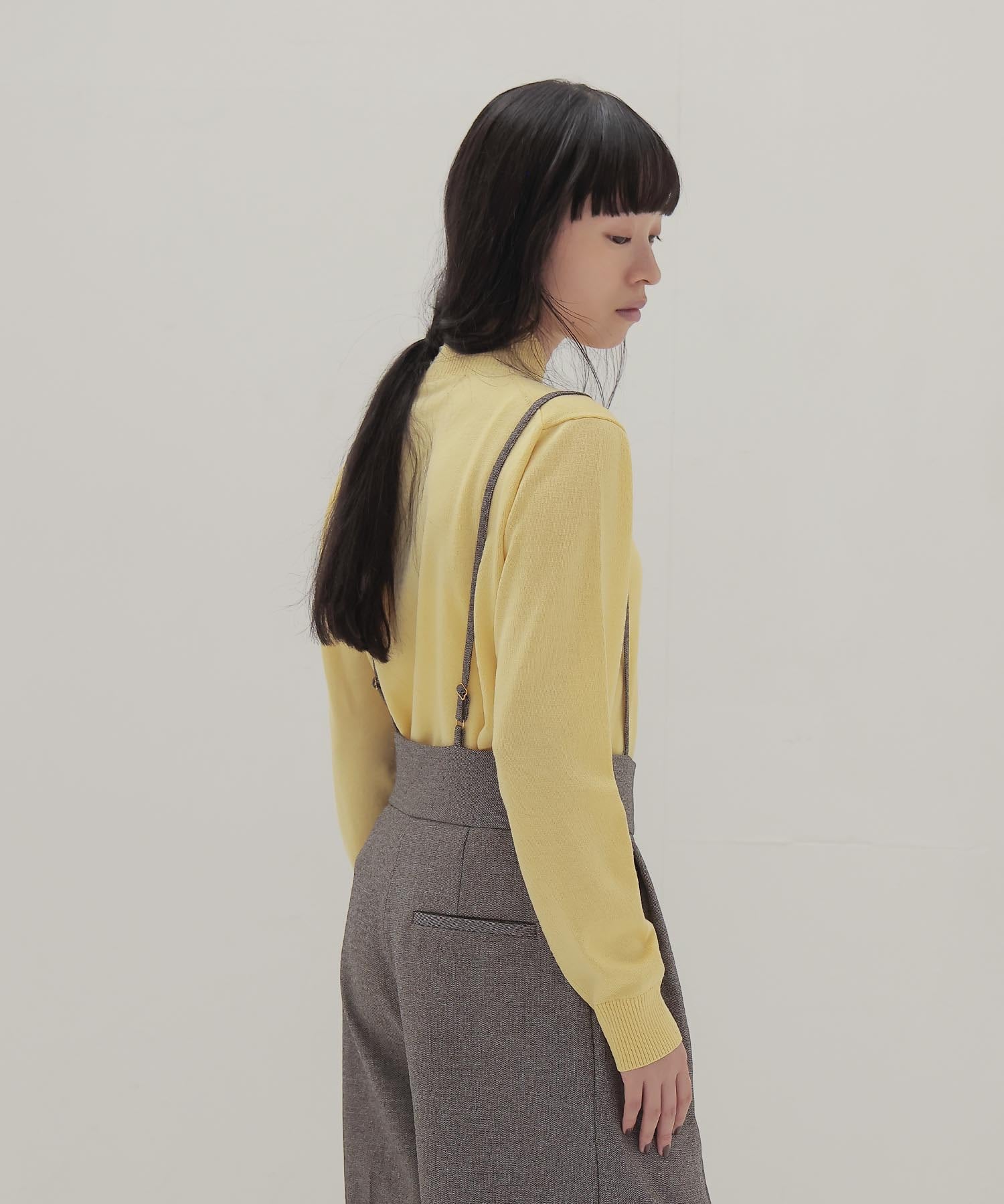 basolan wool V highneck pullover