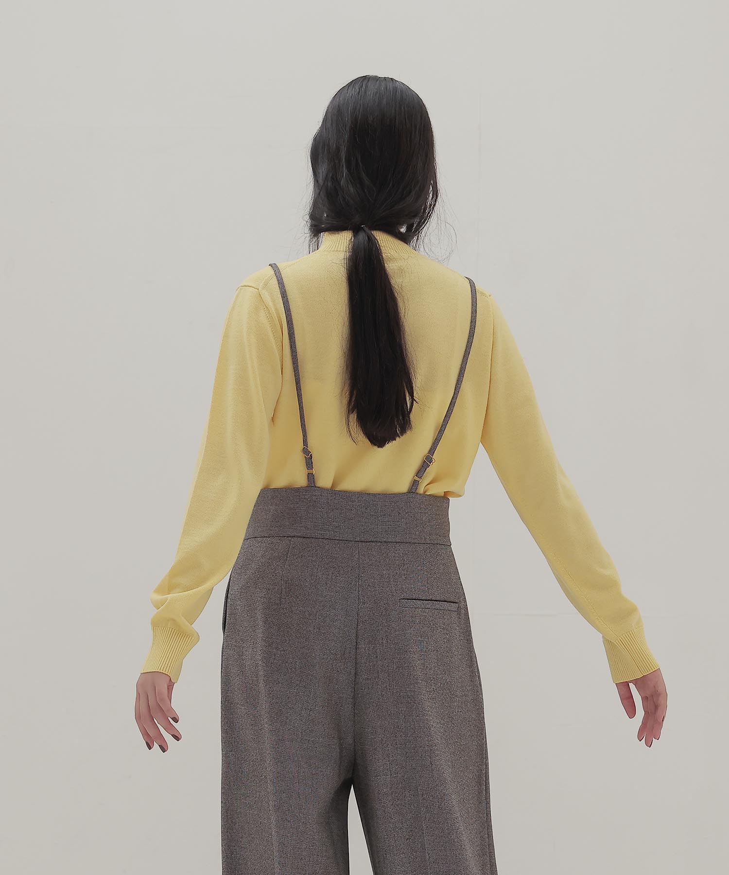 basolan wool V highneck pullover