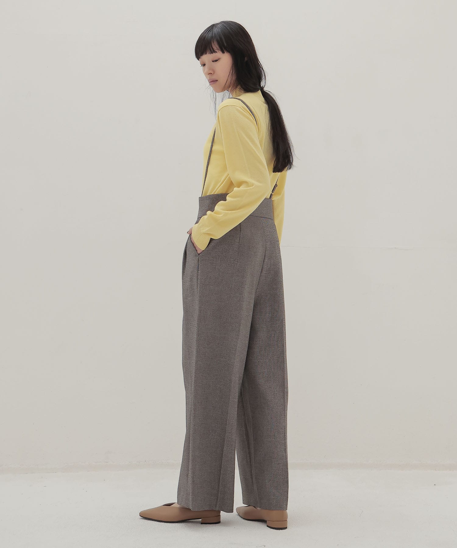 basolan wool V highneck pullover