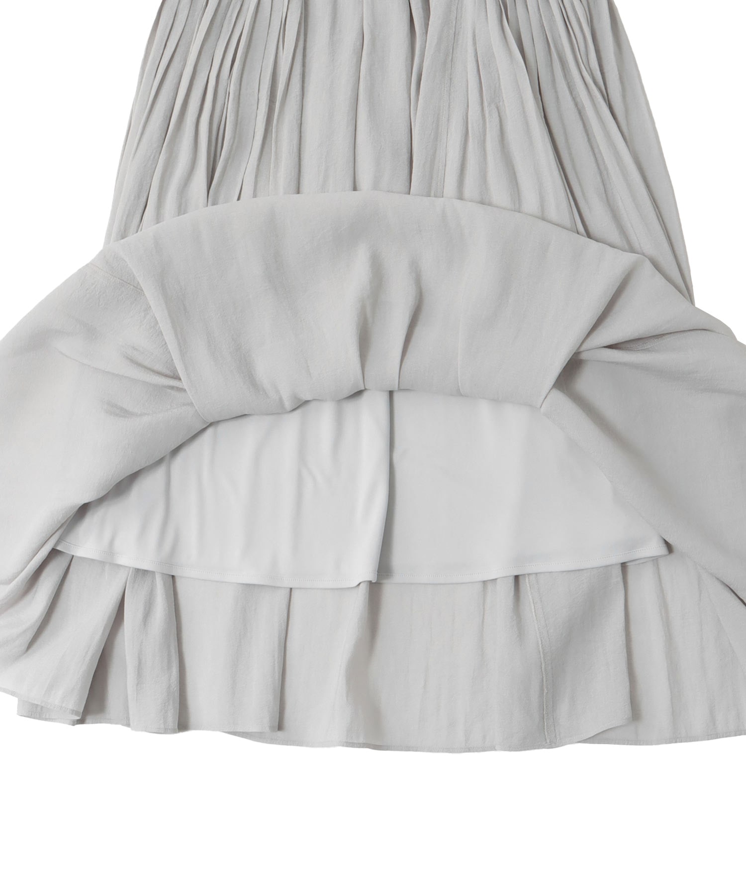 silky sheer gather skirt