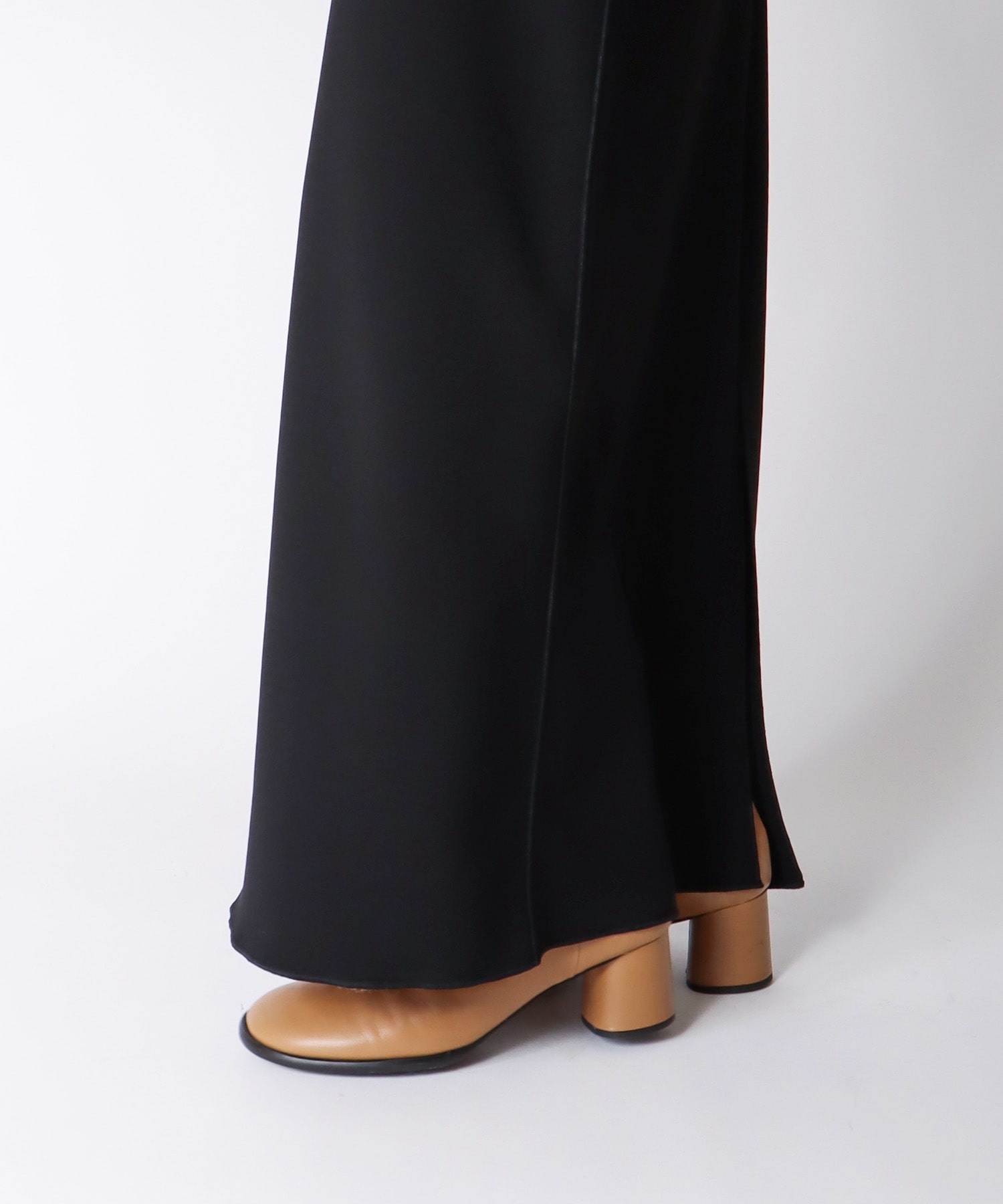 knit georgette fit long skirt