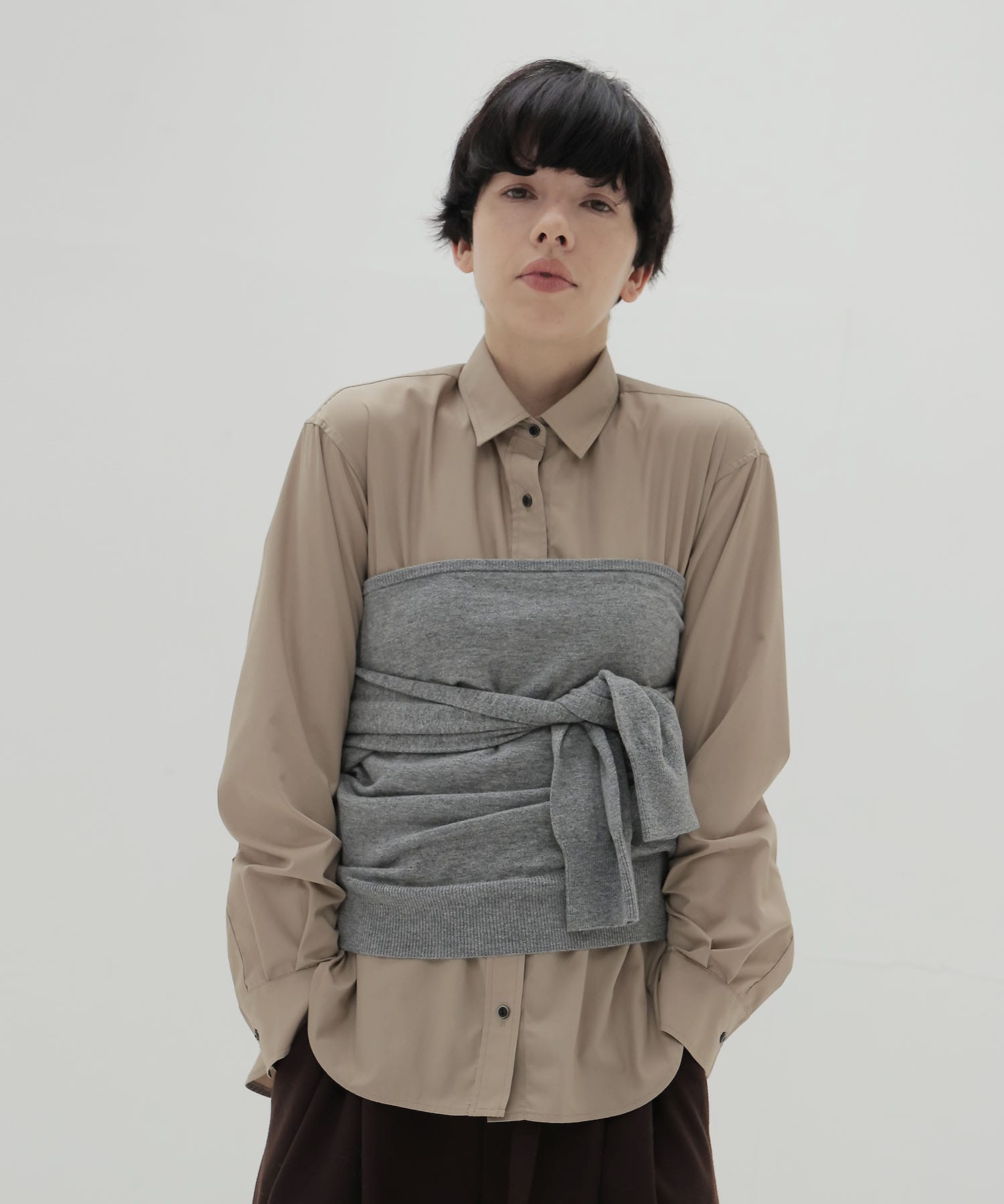 superfine merino wool 2way pullover