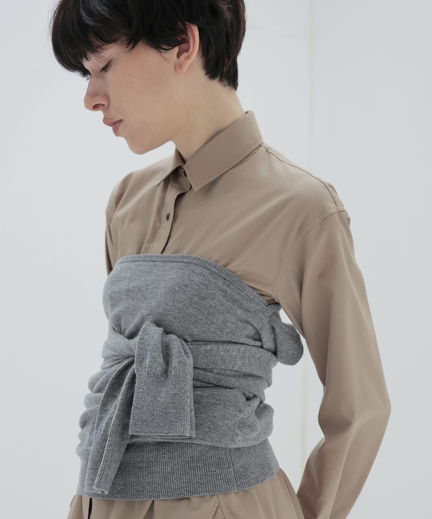 superfine merino wool 2way pullover