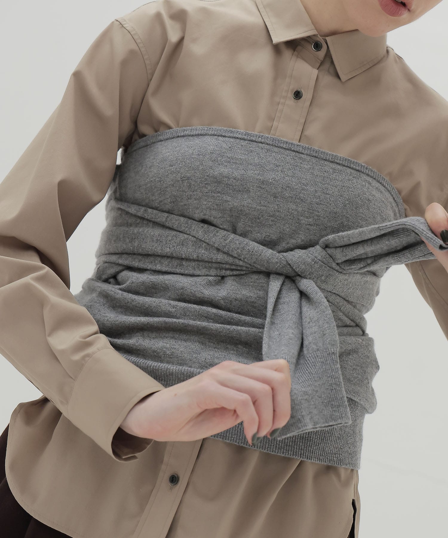 superfine merino wool 2way pullover