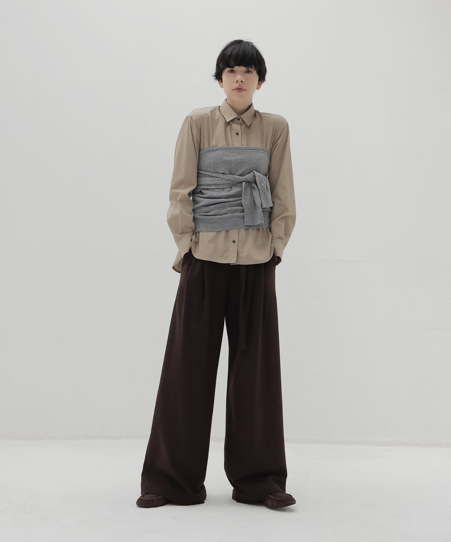 superfine merino wool 2way pullover