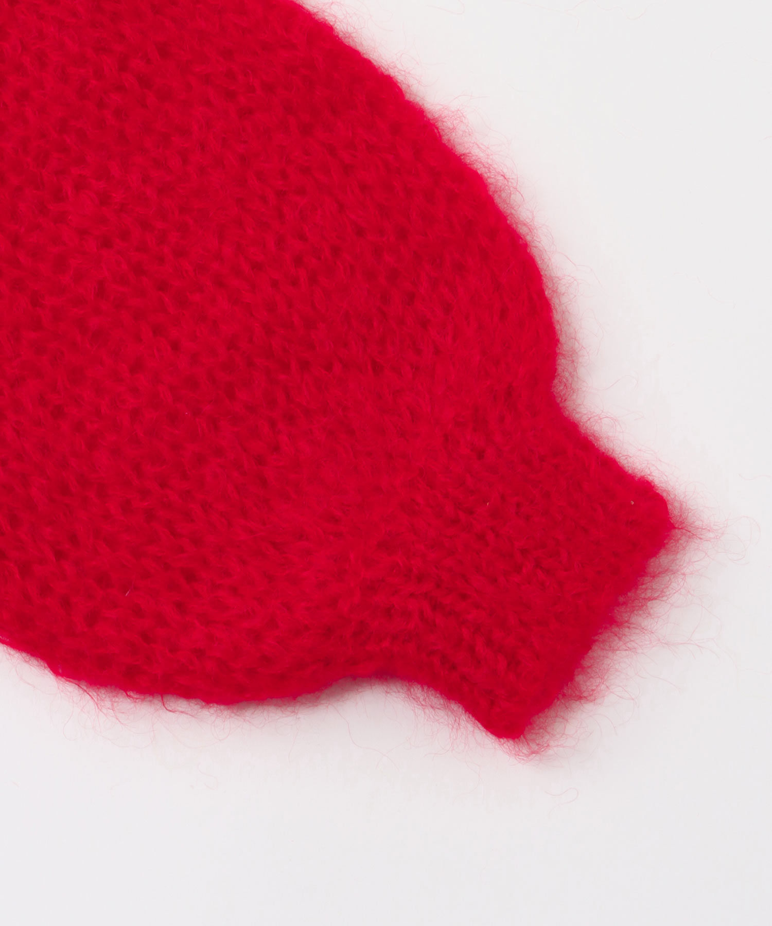 chunky mohair Vneck pullover