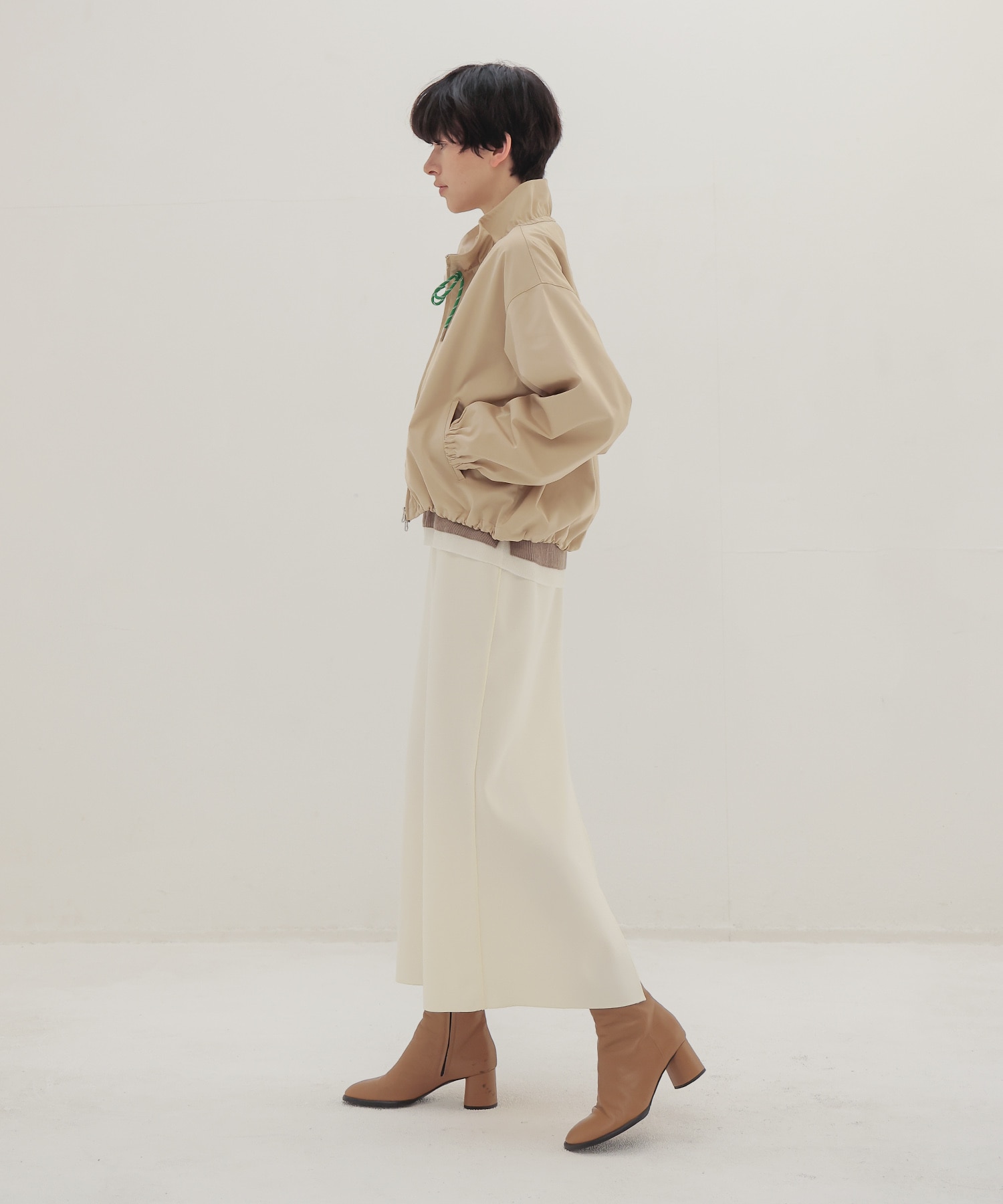 memory double satin blouson