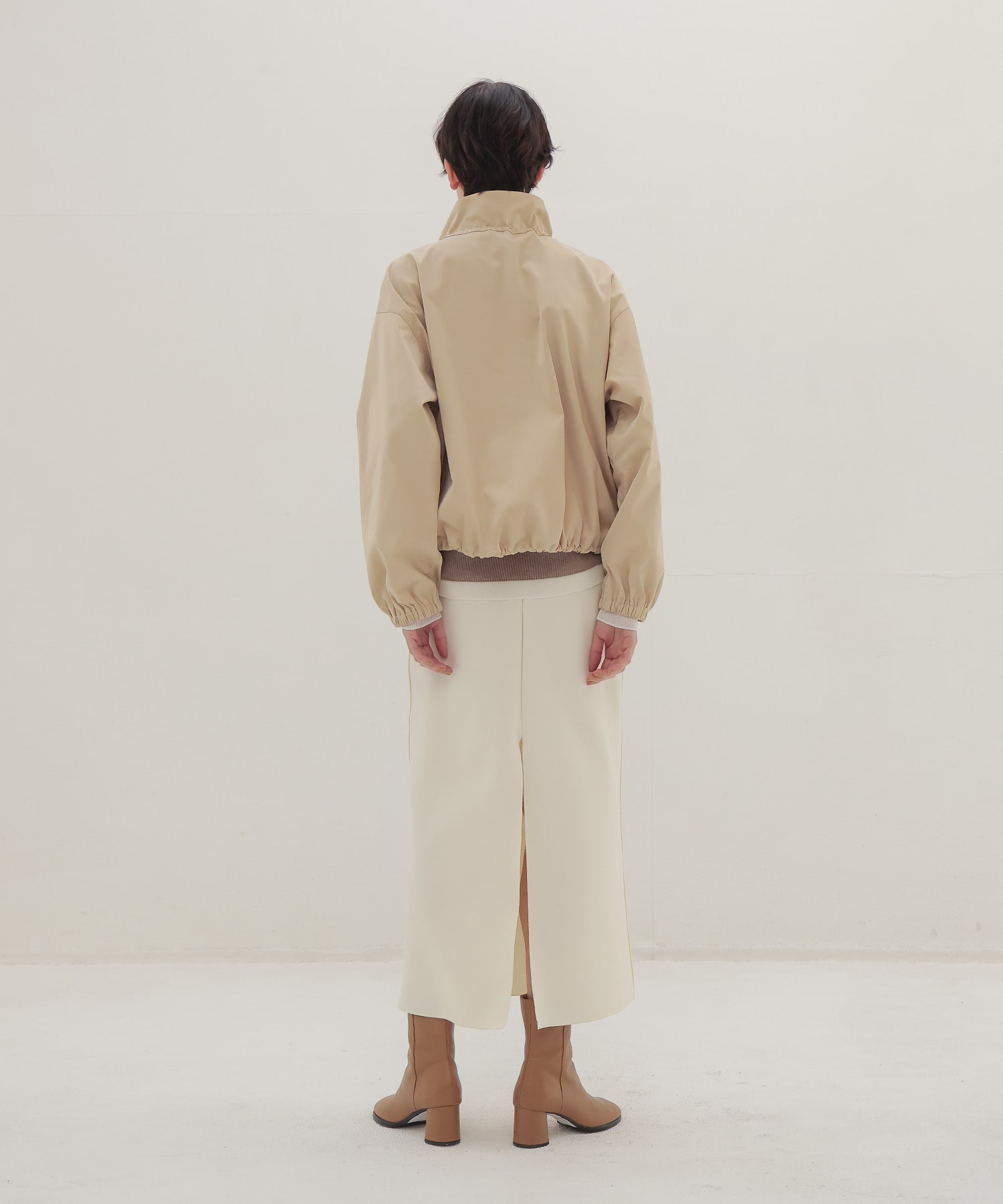 memory double satin blouson