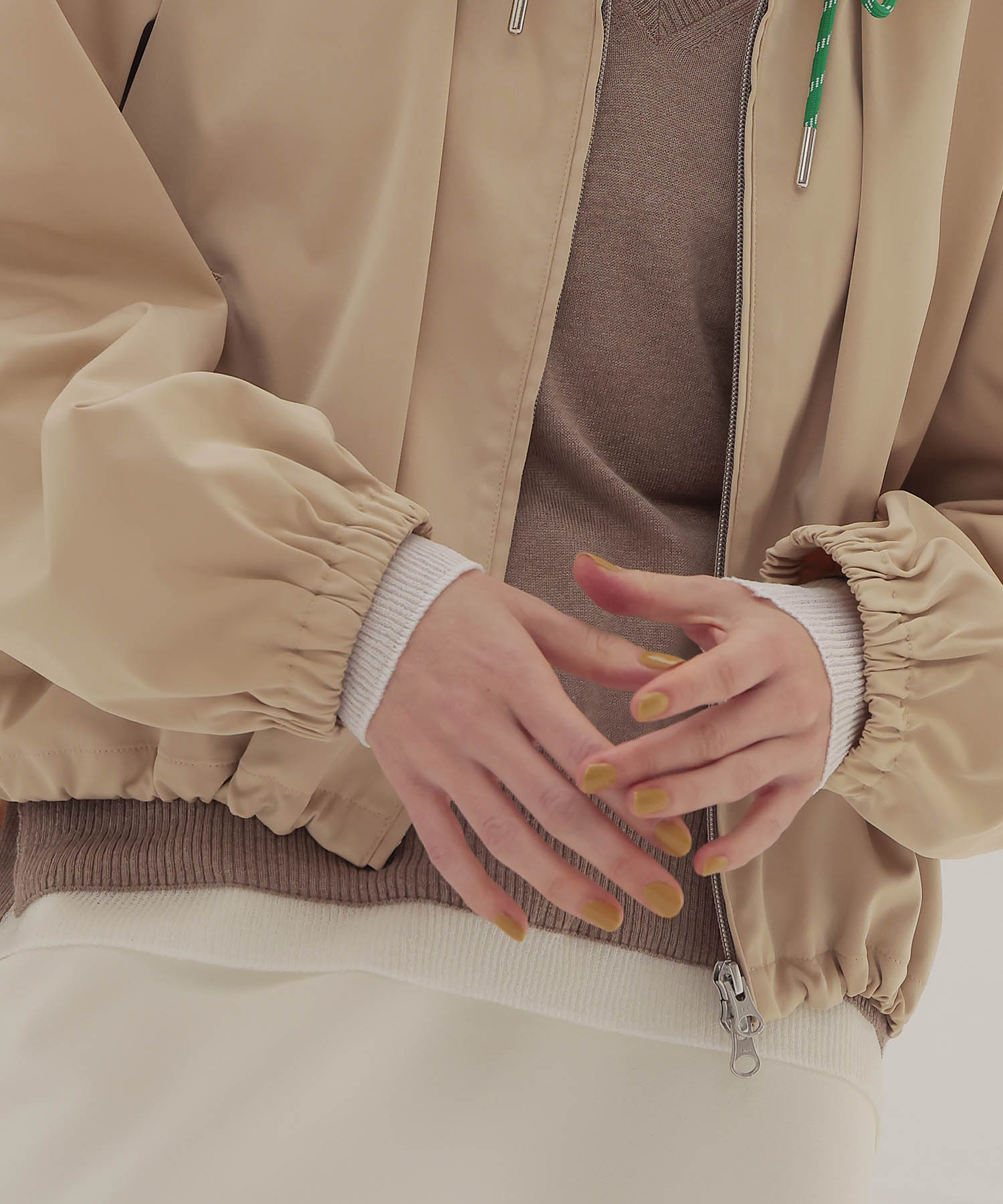 memory double satin blouson