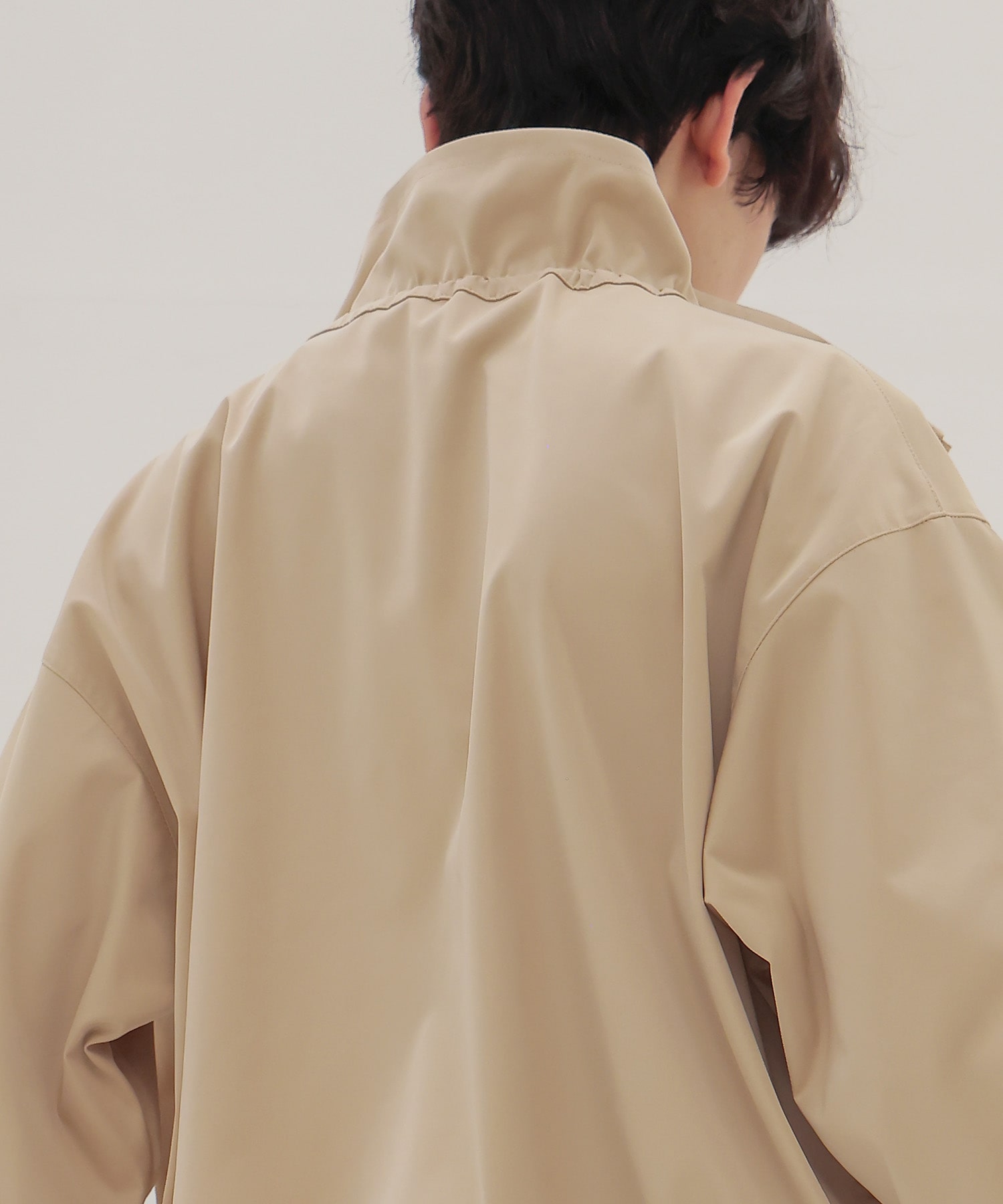 memory double satin blouson