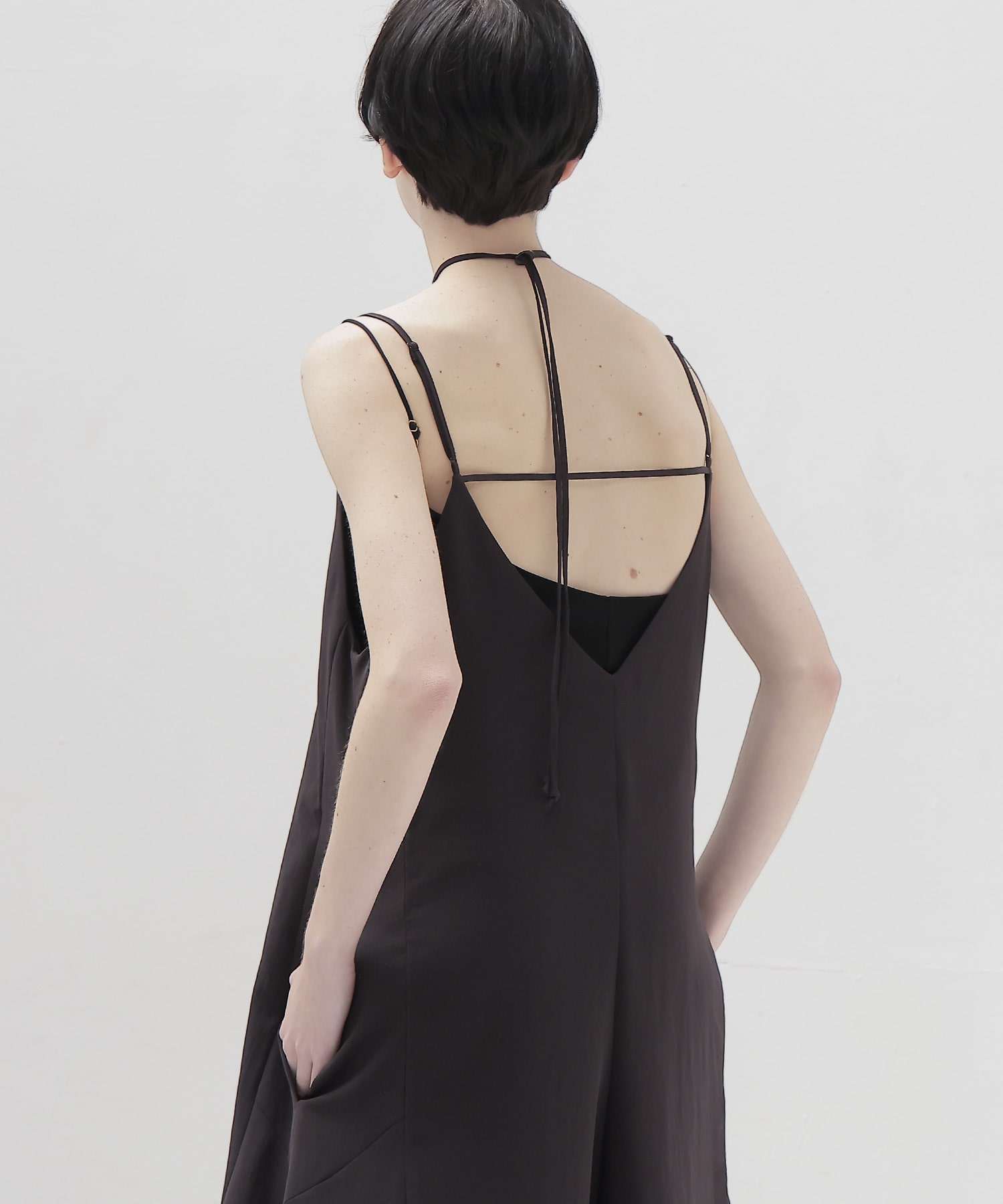 deep V cami all in one × stole set