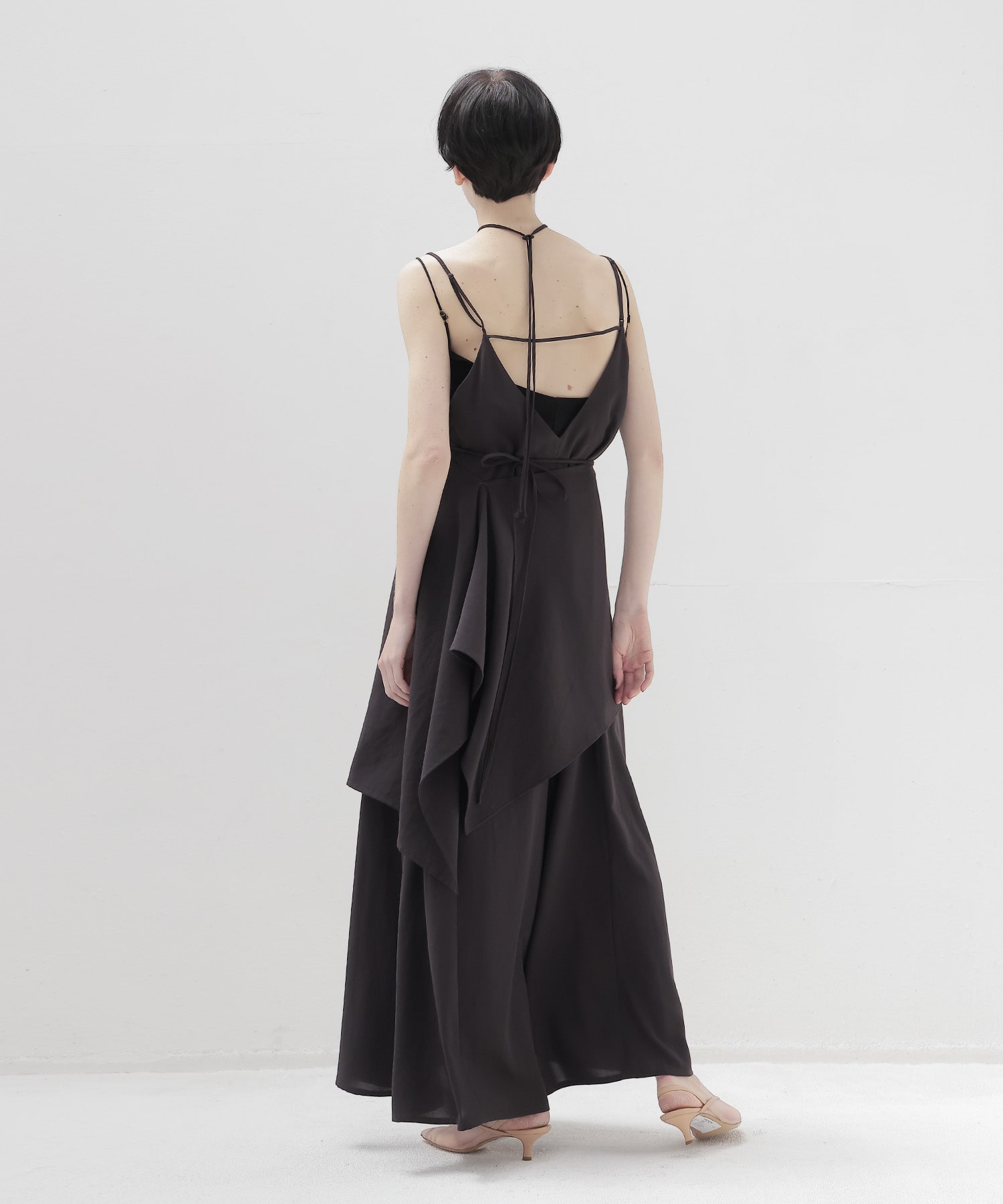 deep V cami all in one × stole set