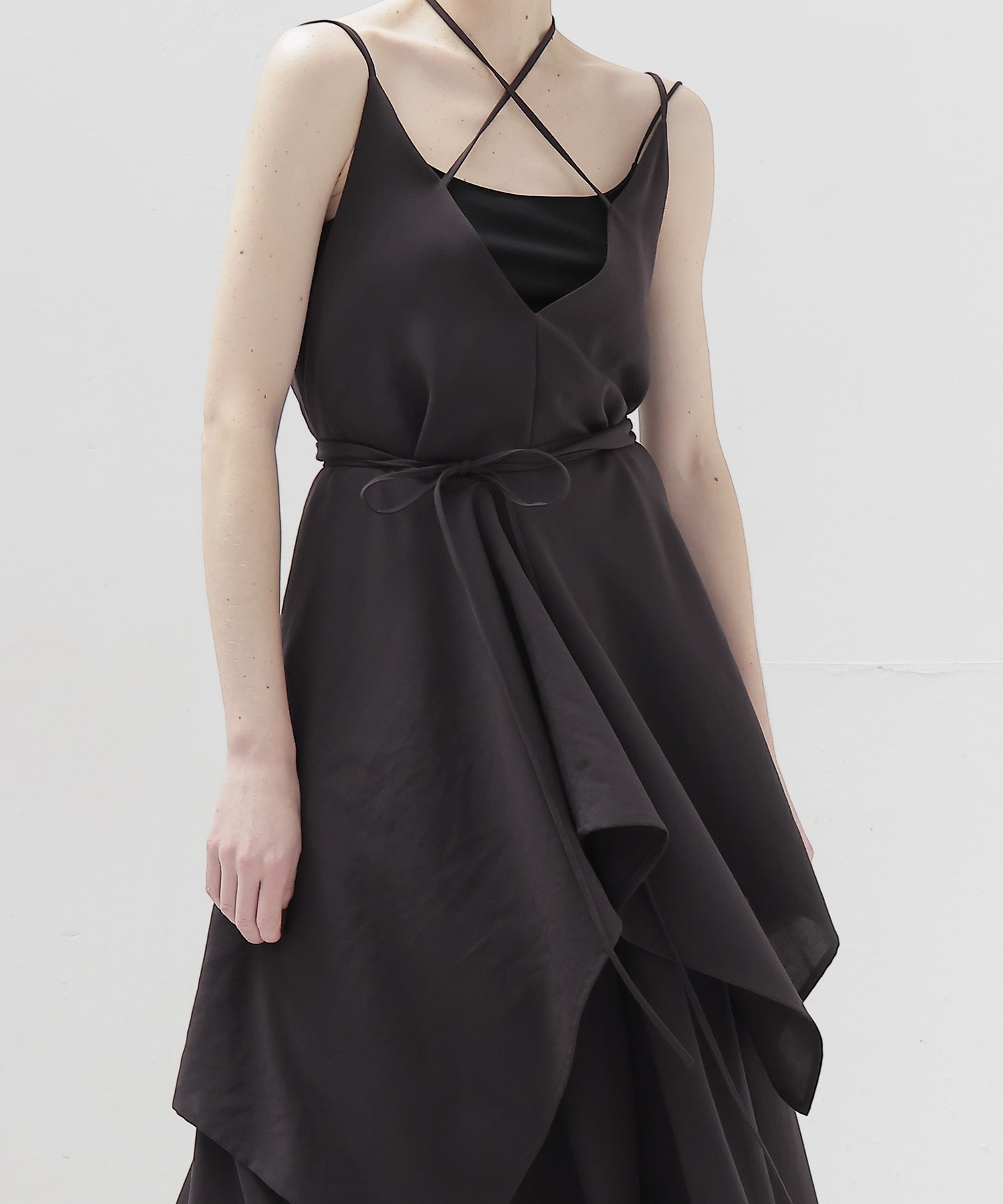 deep V cami all in one × stole set