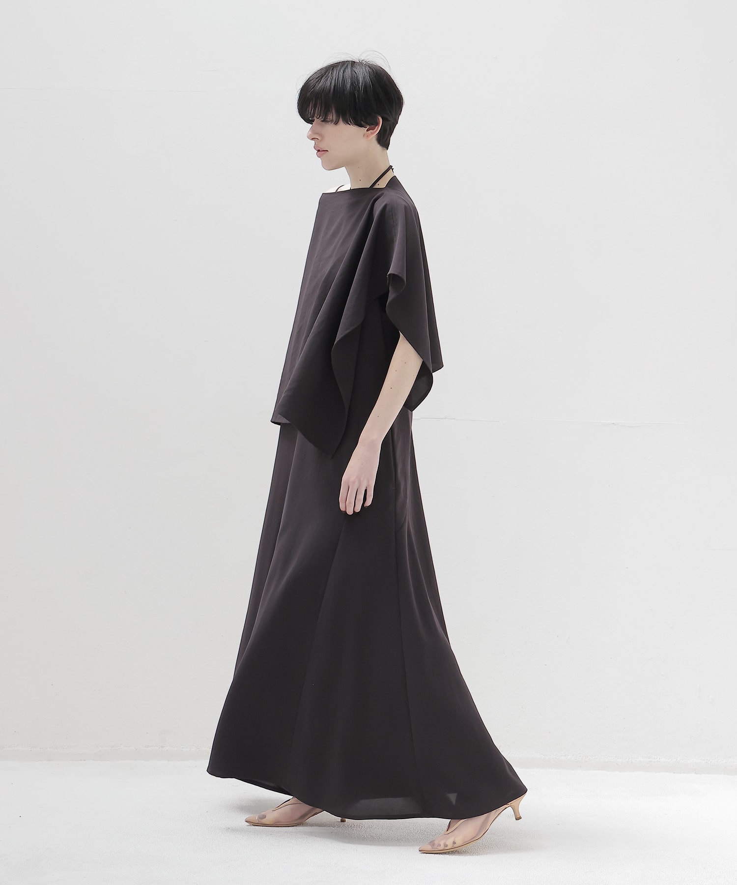 deep V cami all in one × stole set