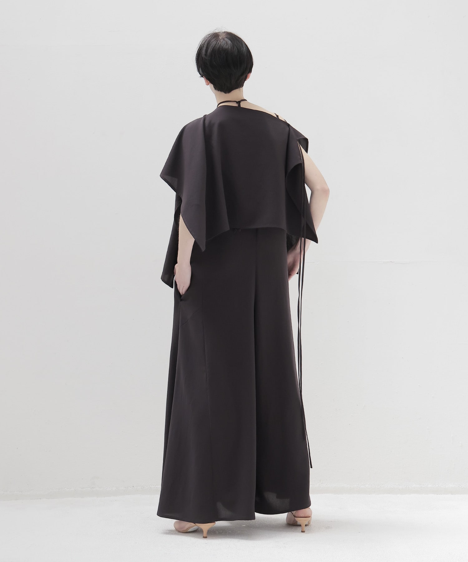 deep V cami all in one × stole set