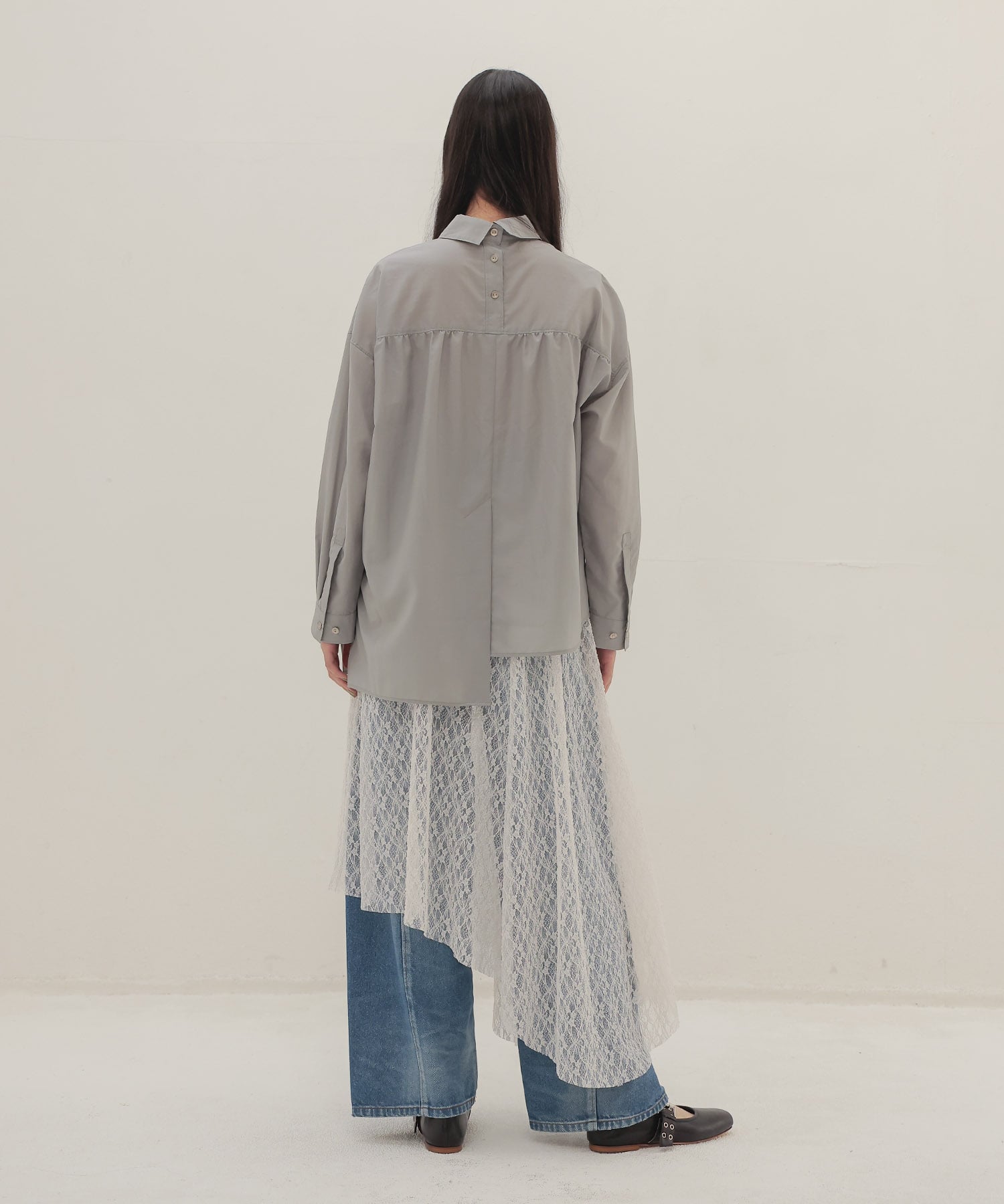 shrink stretch layered skirt