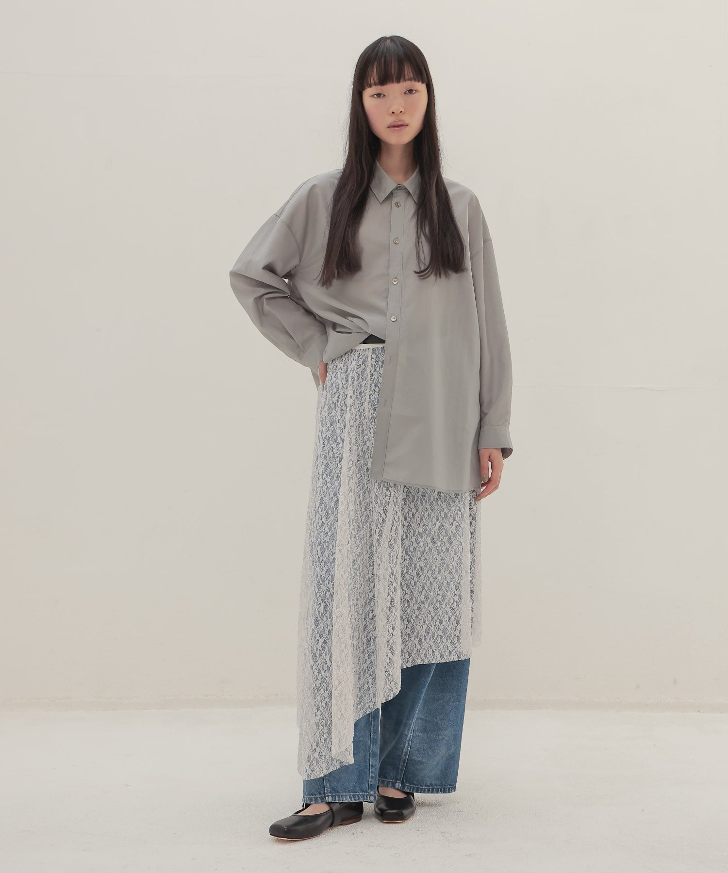 shrink stretch layered skirt