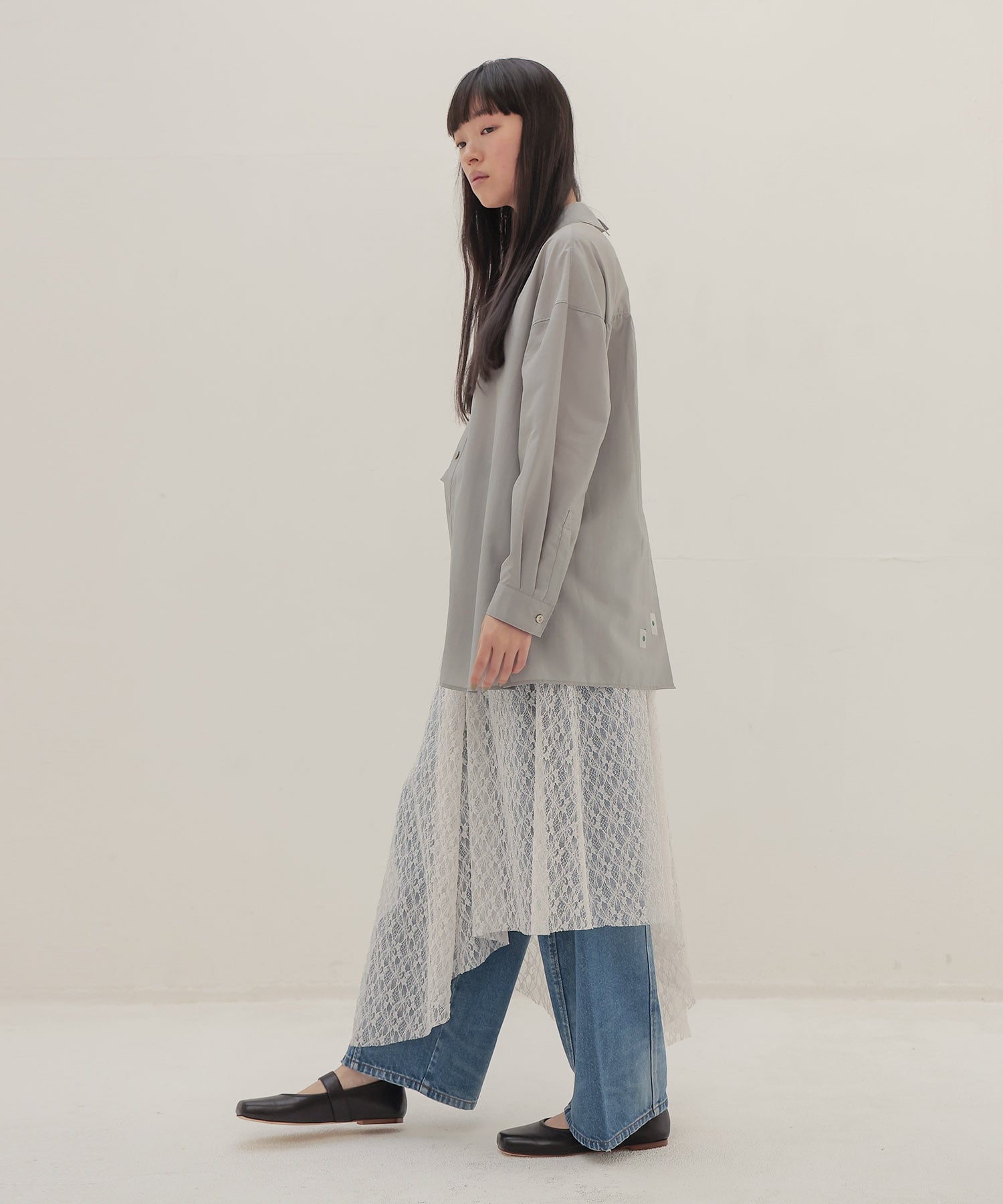 shrink stretch layered skirt