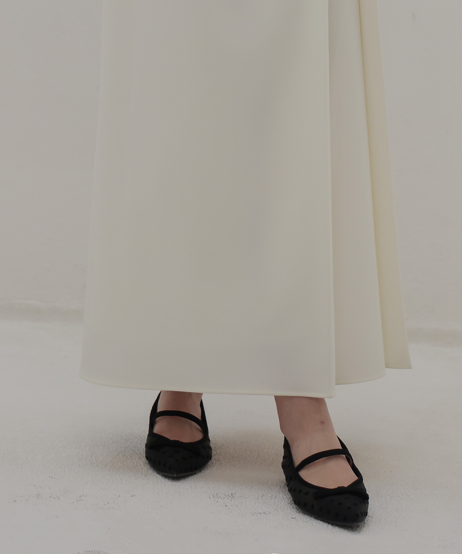 one pleats long skirt