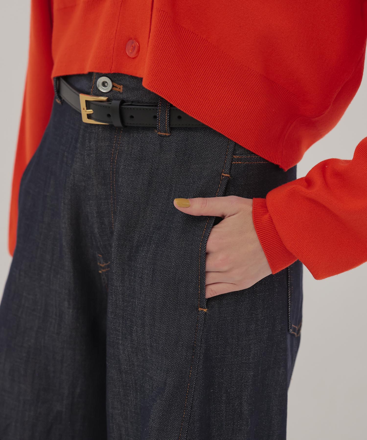 rigid like barrel denim