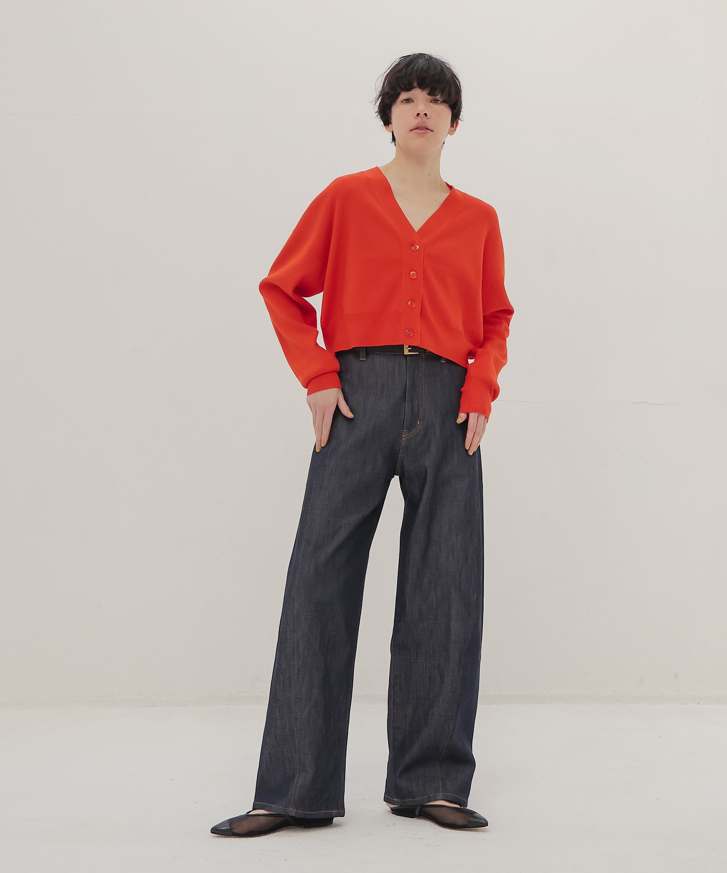 rigid like barrel denim