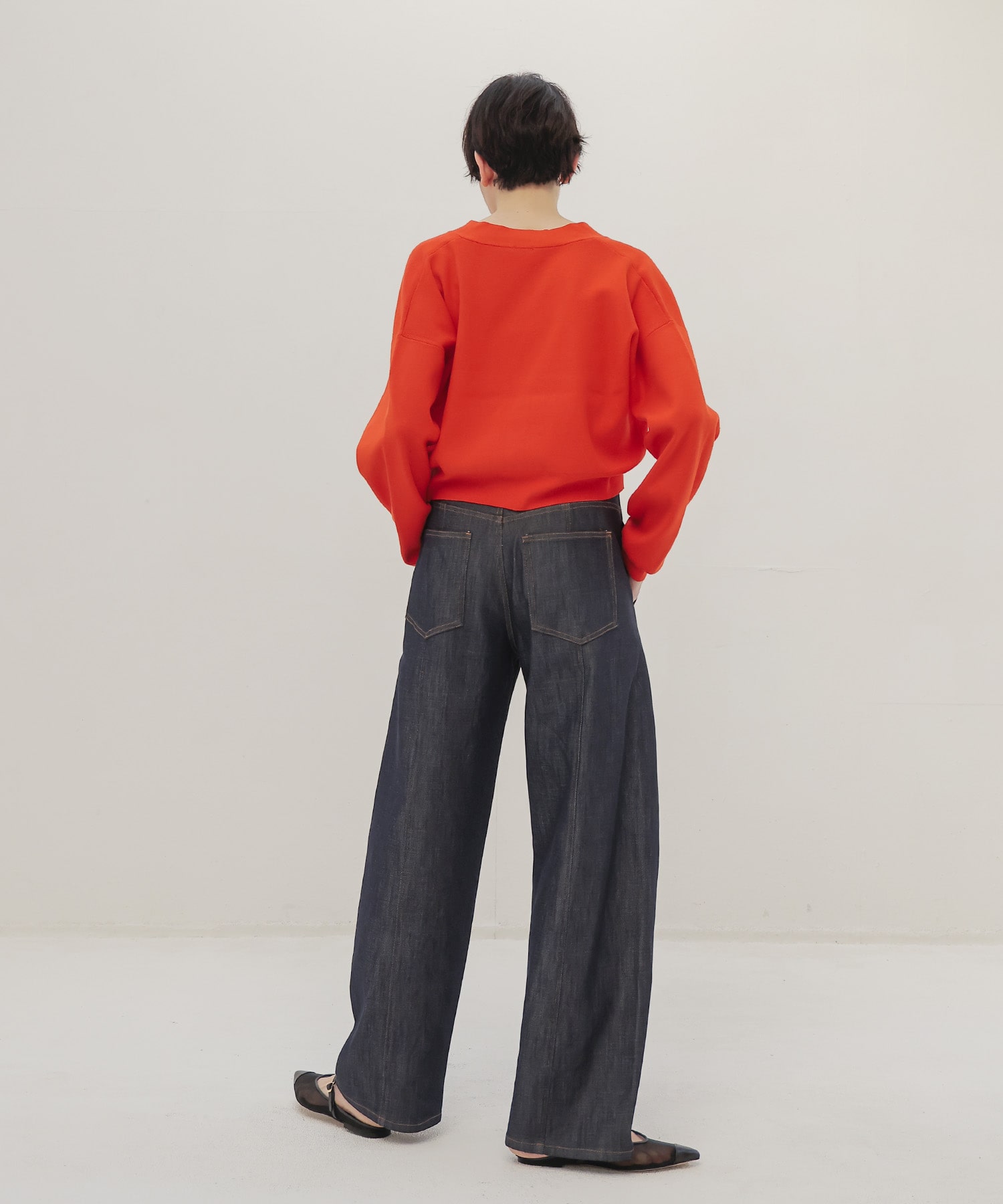 rigid like barrel denim