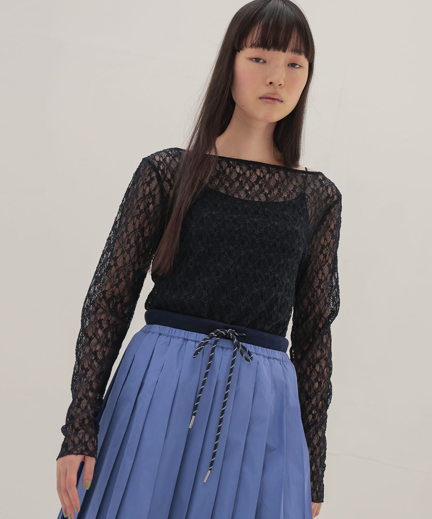 shrink stretch 2way pullover