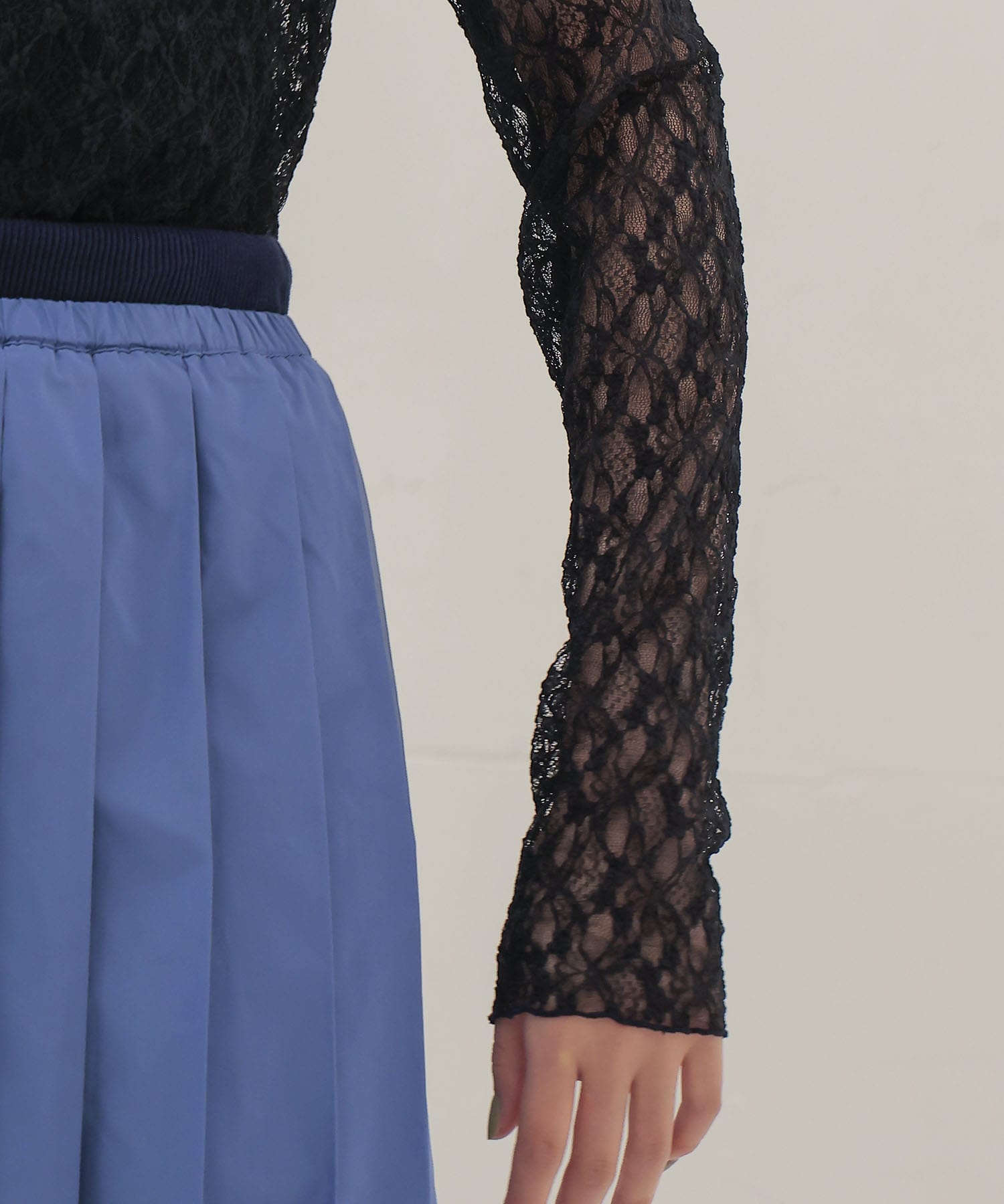 shrink stretch 2way pullover