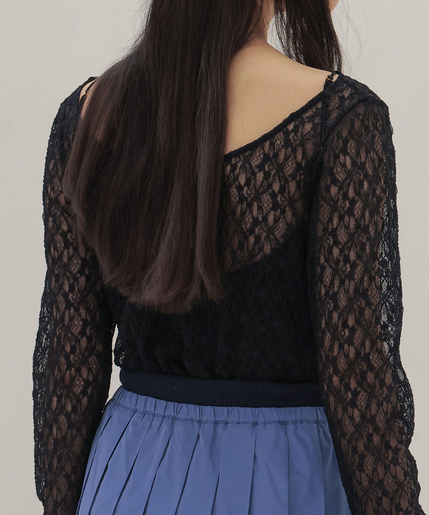 shrink stretch 2way pullover