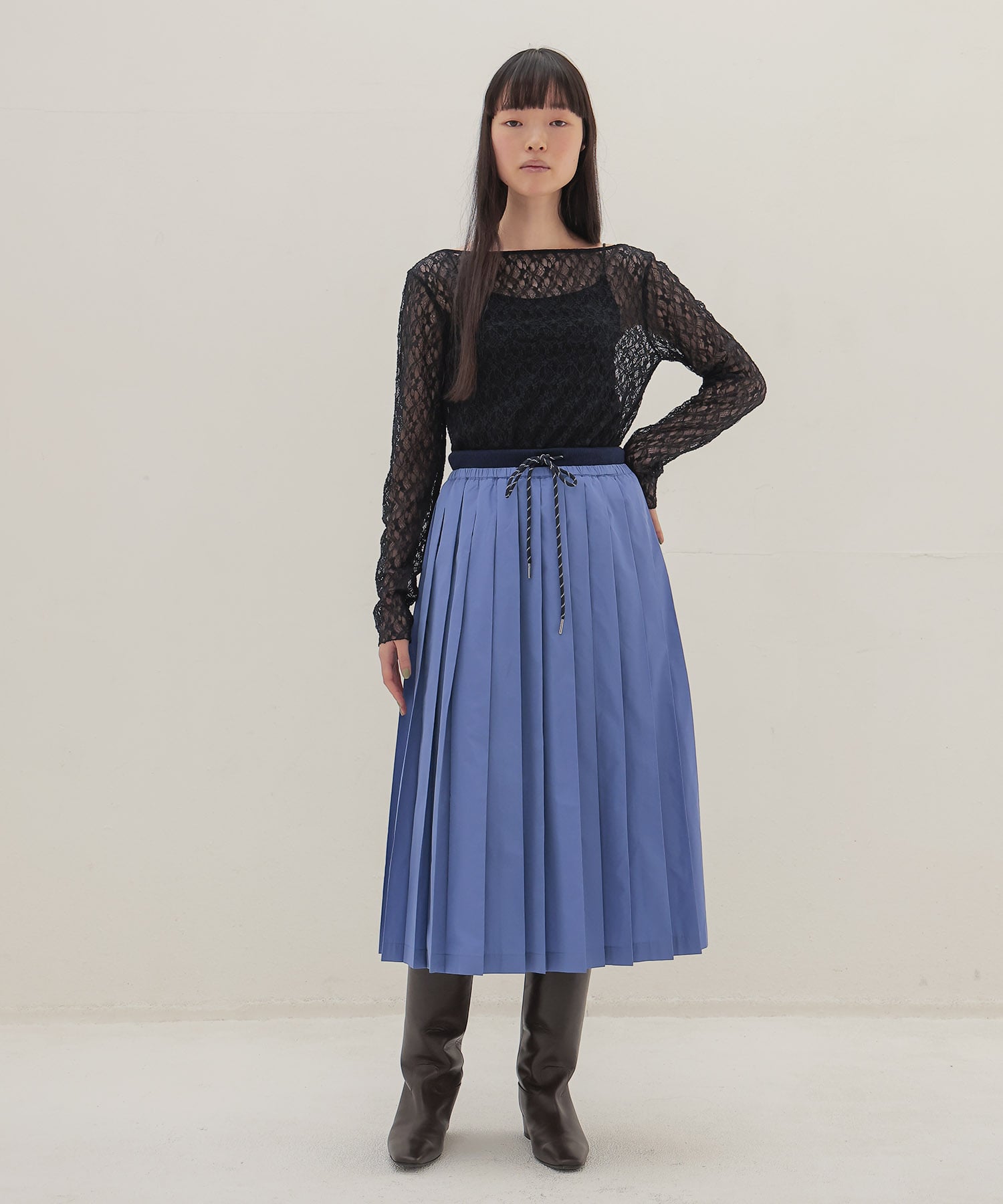 shrink stretch 2way pullover