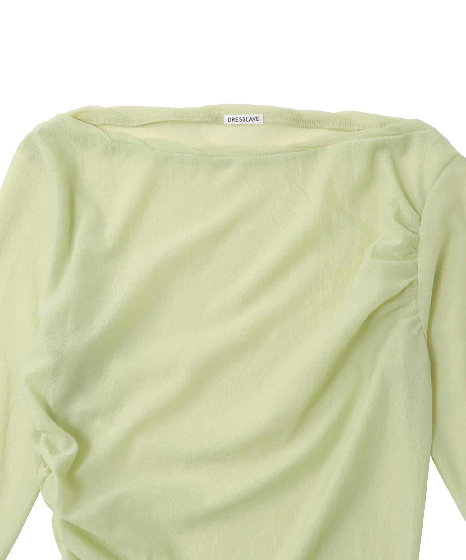 organza oblique gather pullover