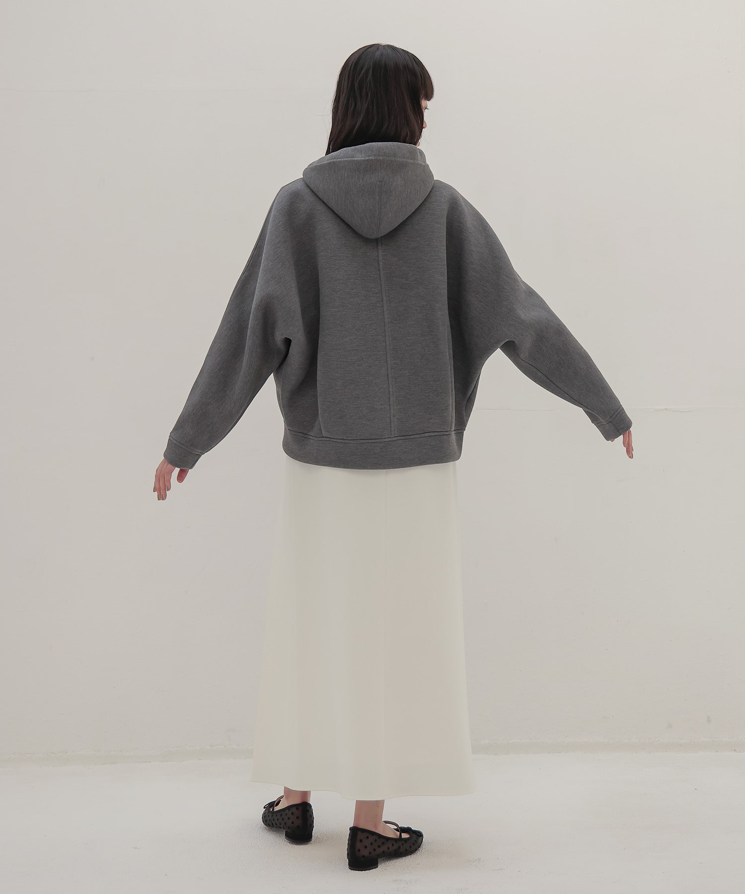 stiff dolman sleeve hoodie