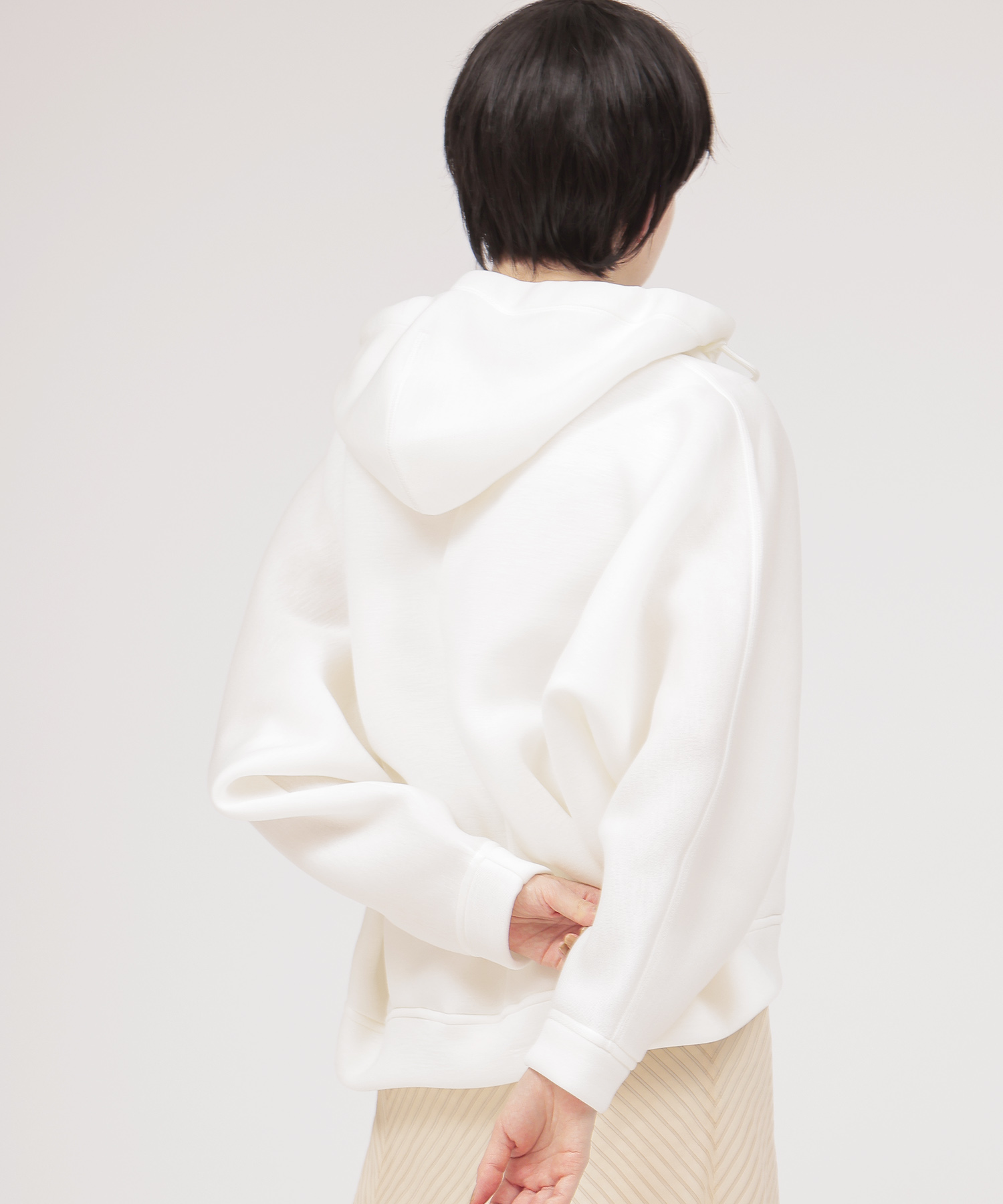 stiff dolman sleeve hoodie