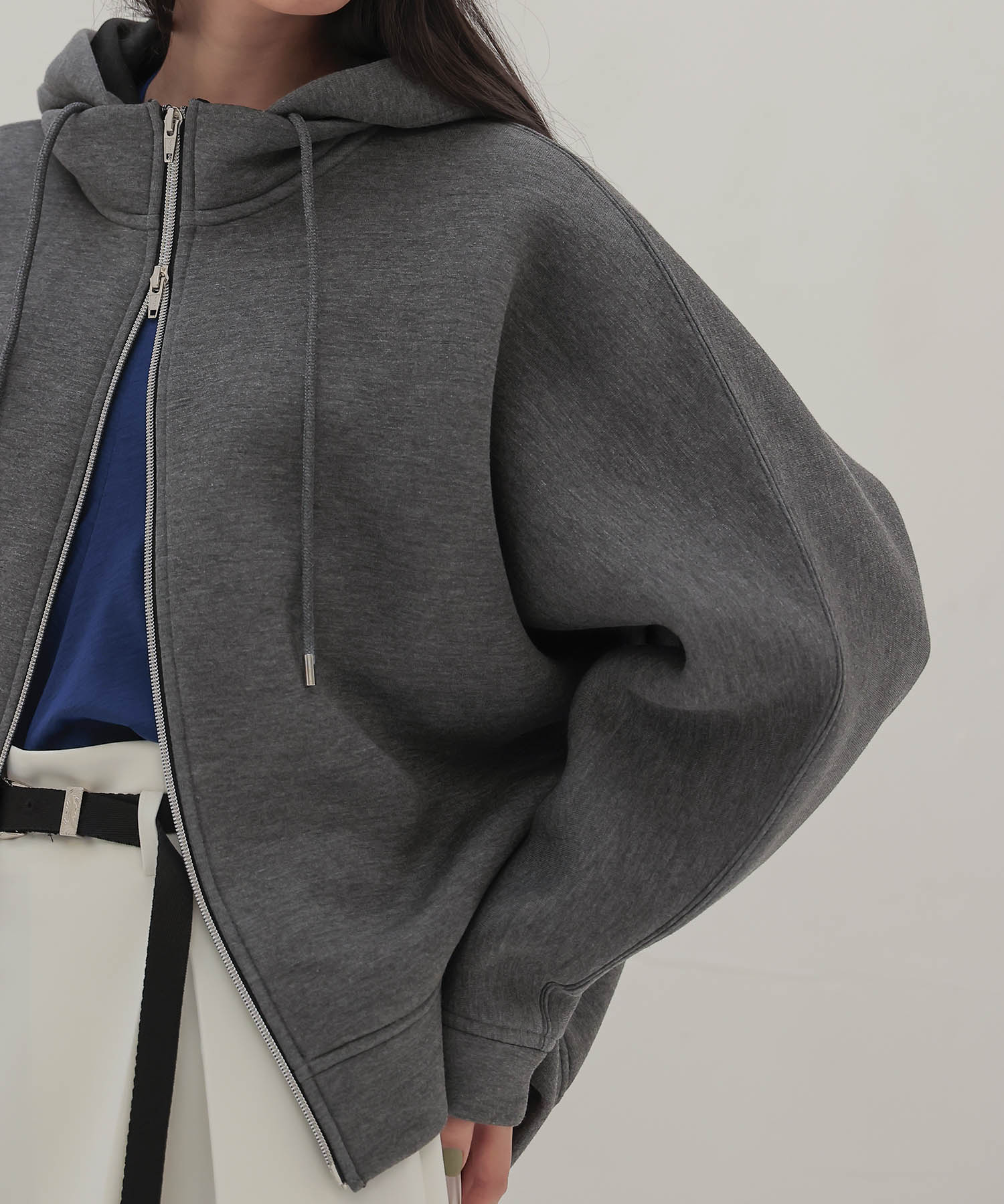 stiff dolman sleeve hoodie