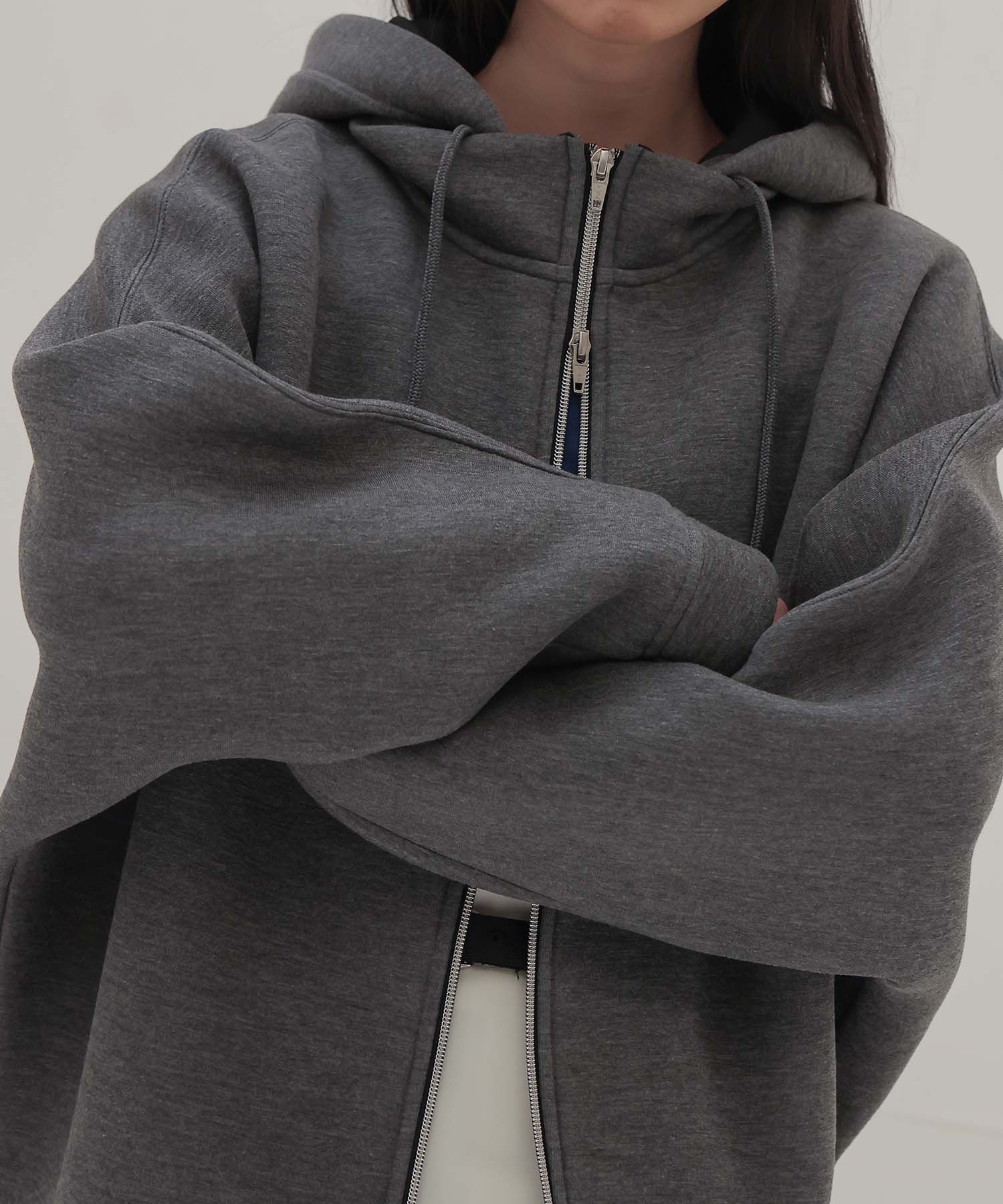 stiff dolman sleeve hoodie