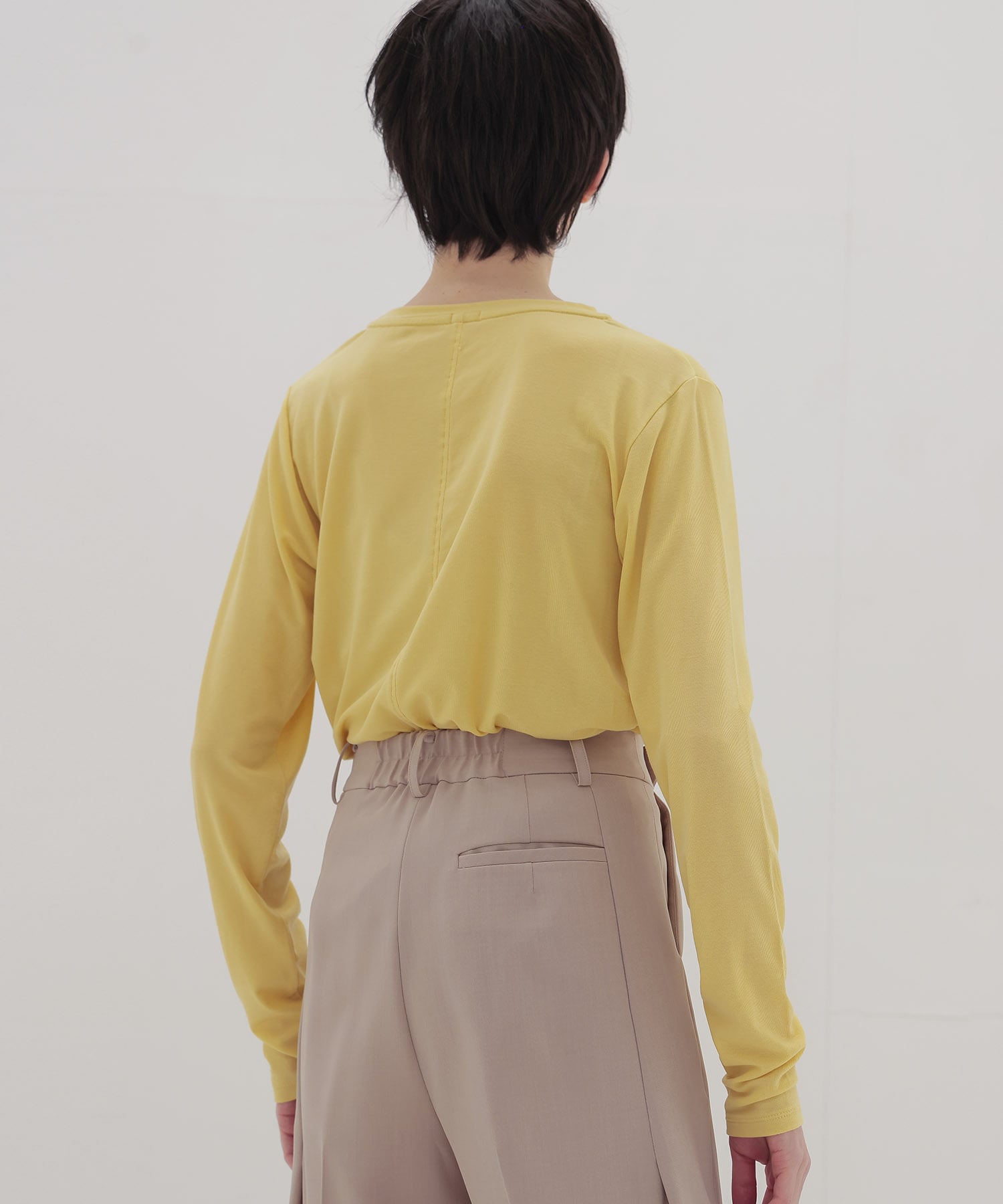 thick feel rib long sleeve tee