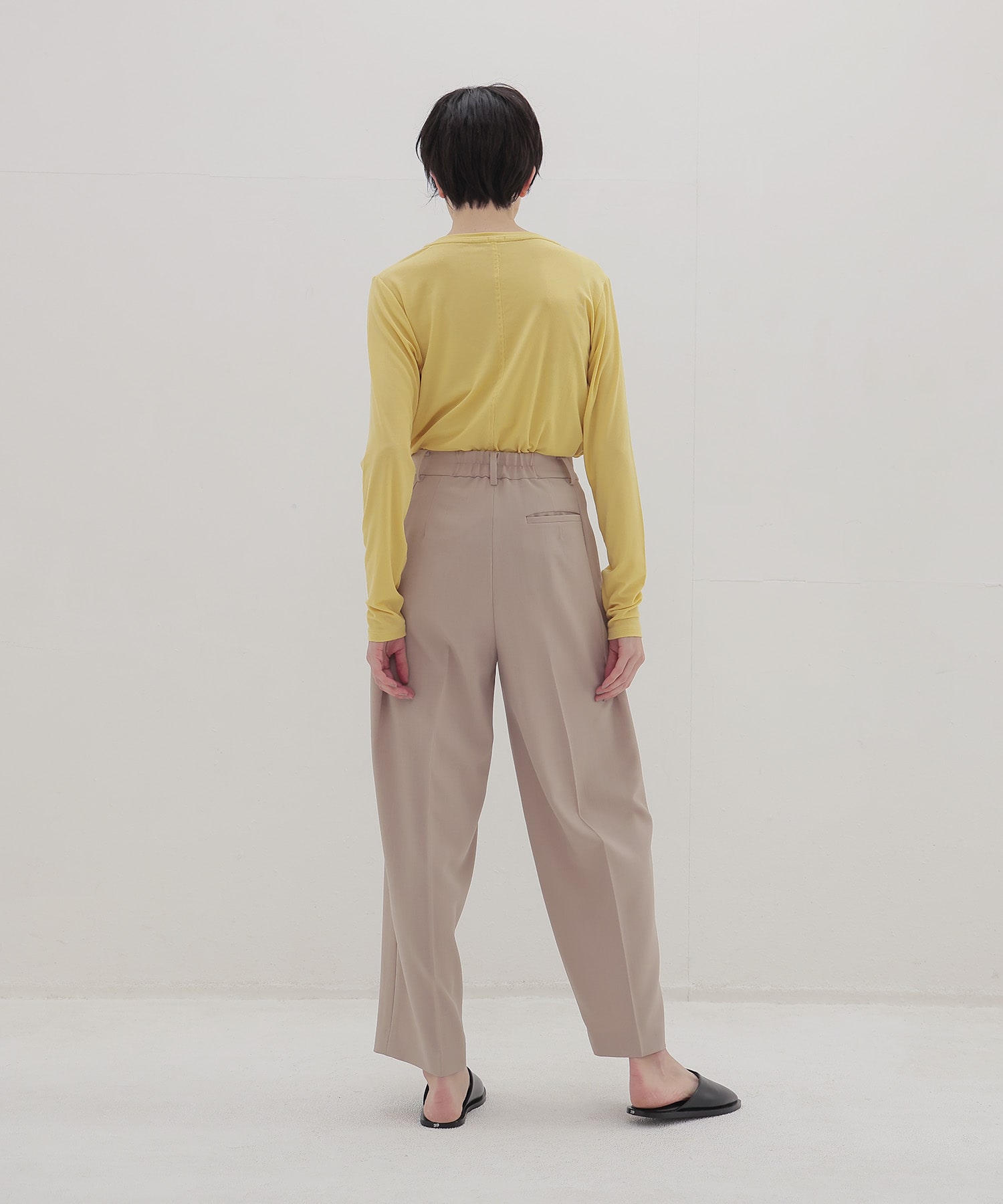 thick feel rib long sleeve tee