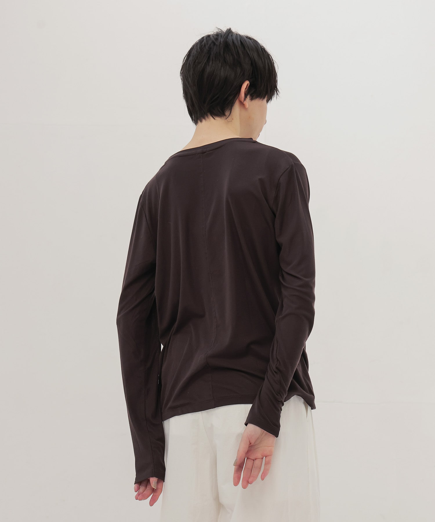 thick feel rib long sleeve tee