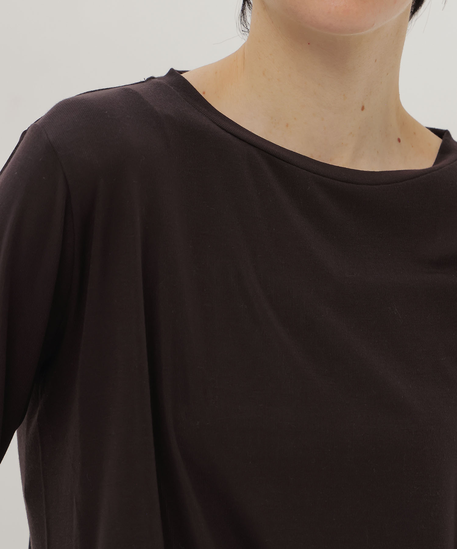 thick feel rib long sleeve tee