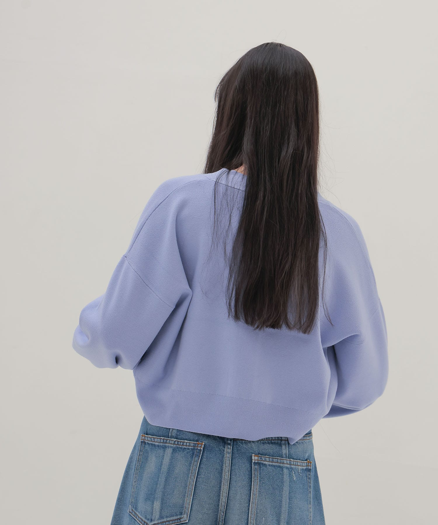 playful color short cardigan