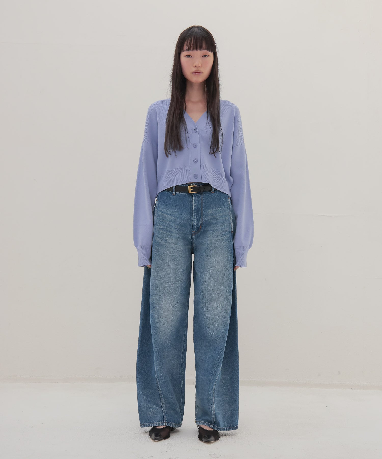 playful color short cardigan