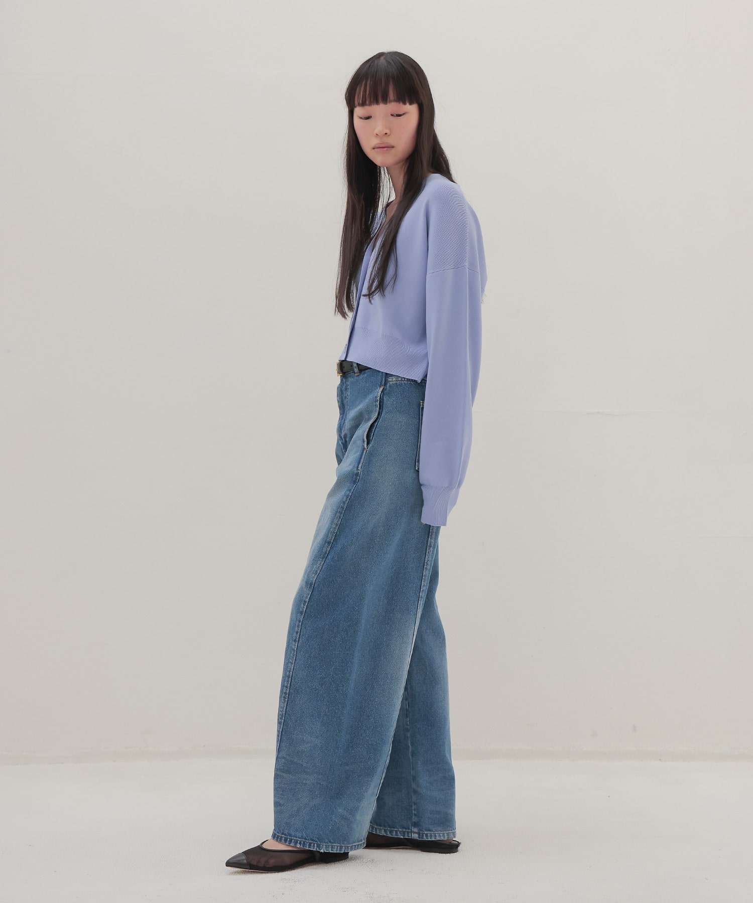 playful color short cardigan