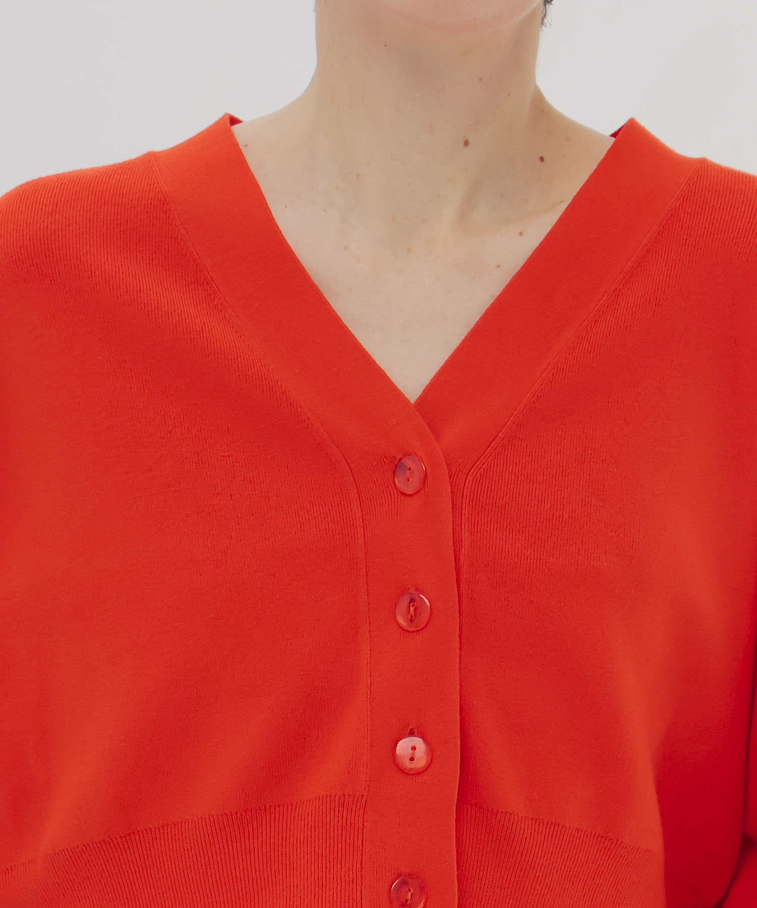 playful color short cardigan