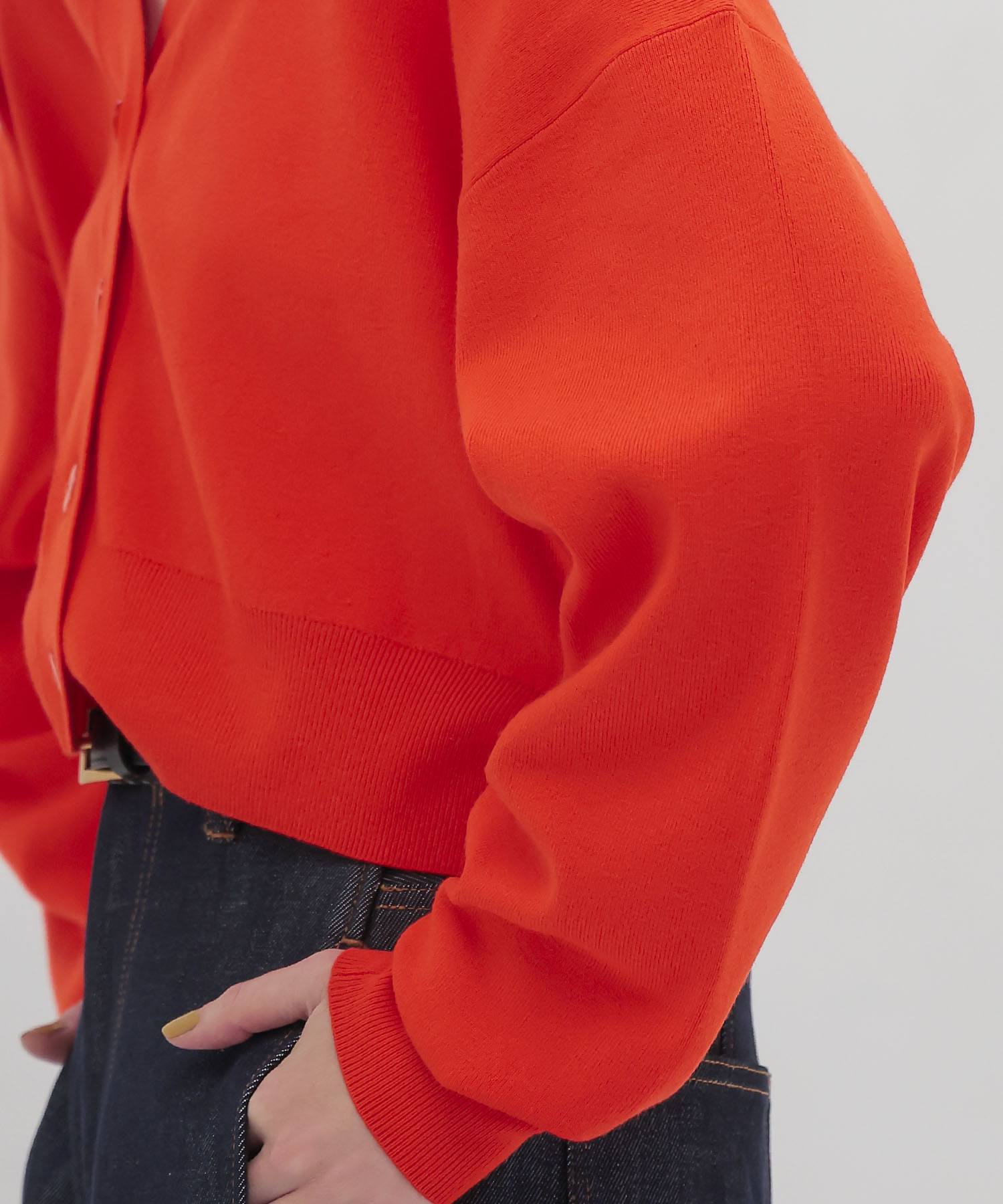 playful color short cardigan