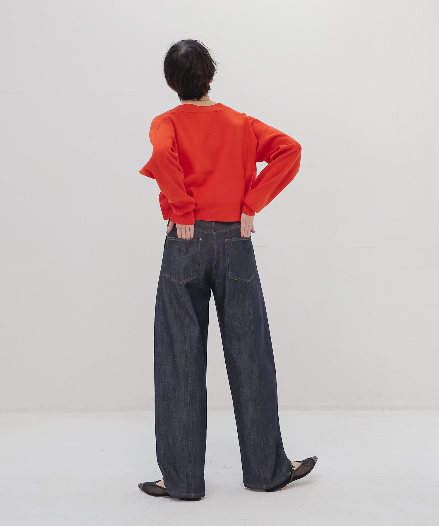 playful color short cardigan